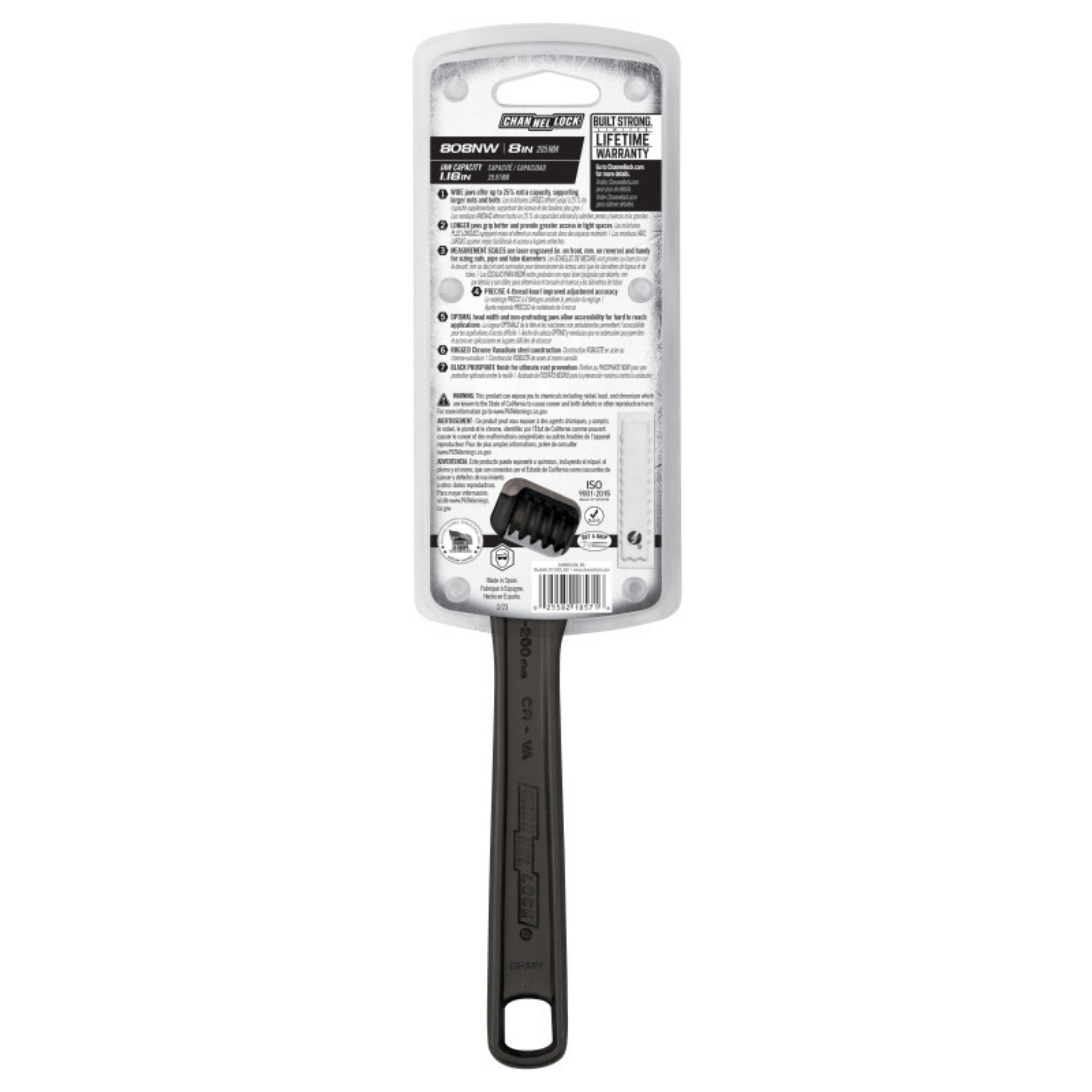 Channellock 8-Inch Adjustable Wrench