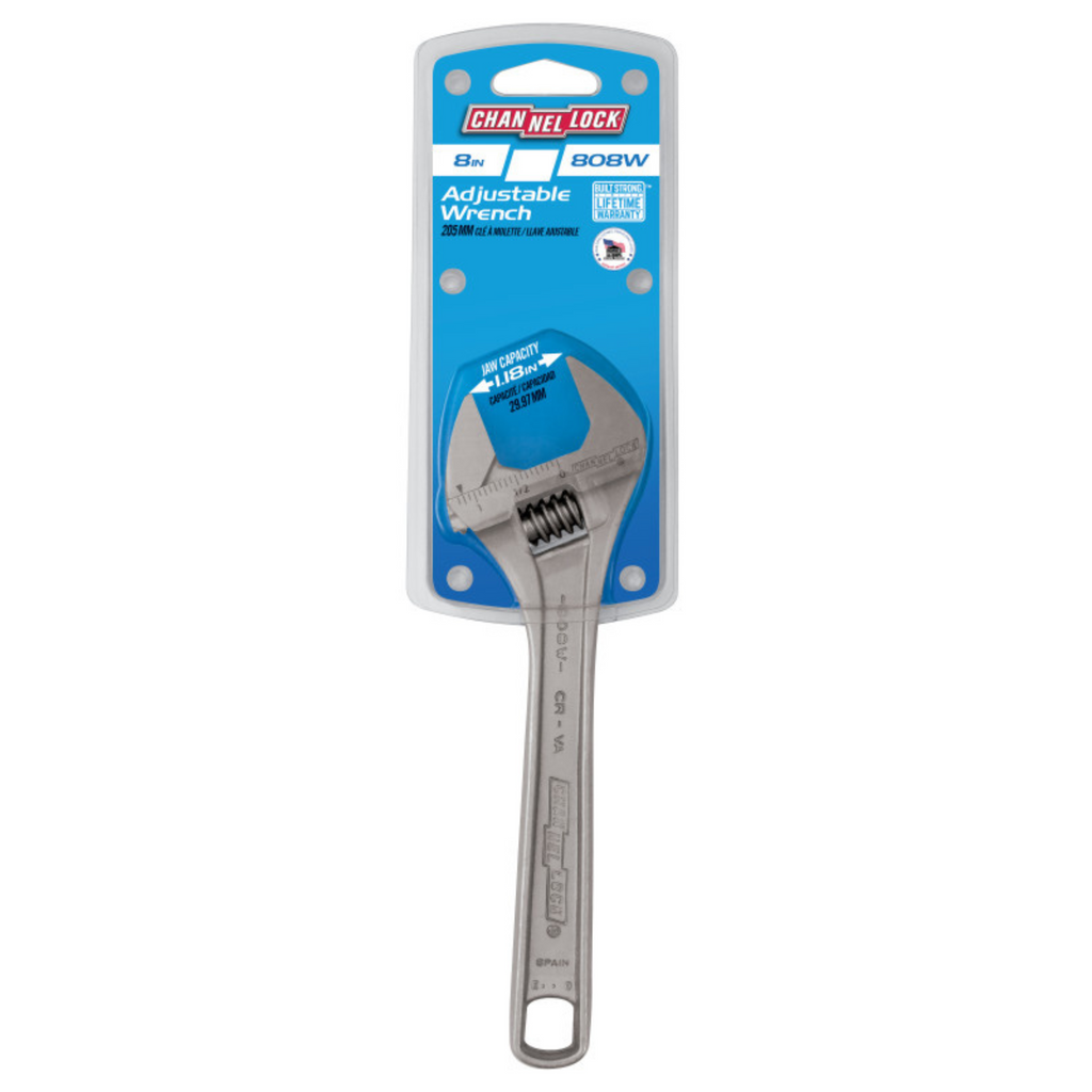 Channellock 8-Inch Adjustable Wrench