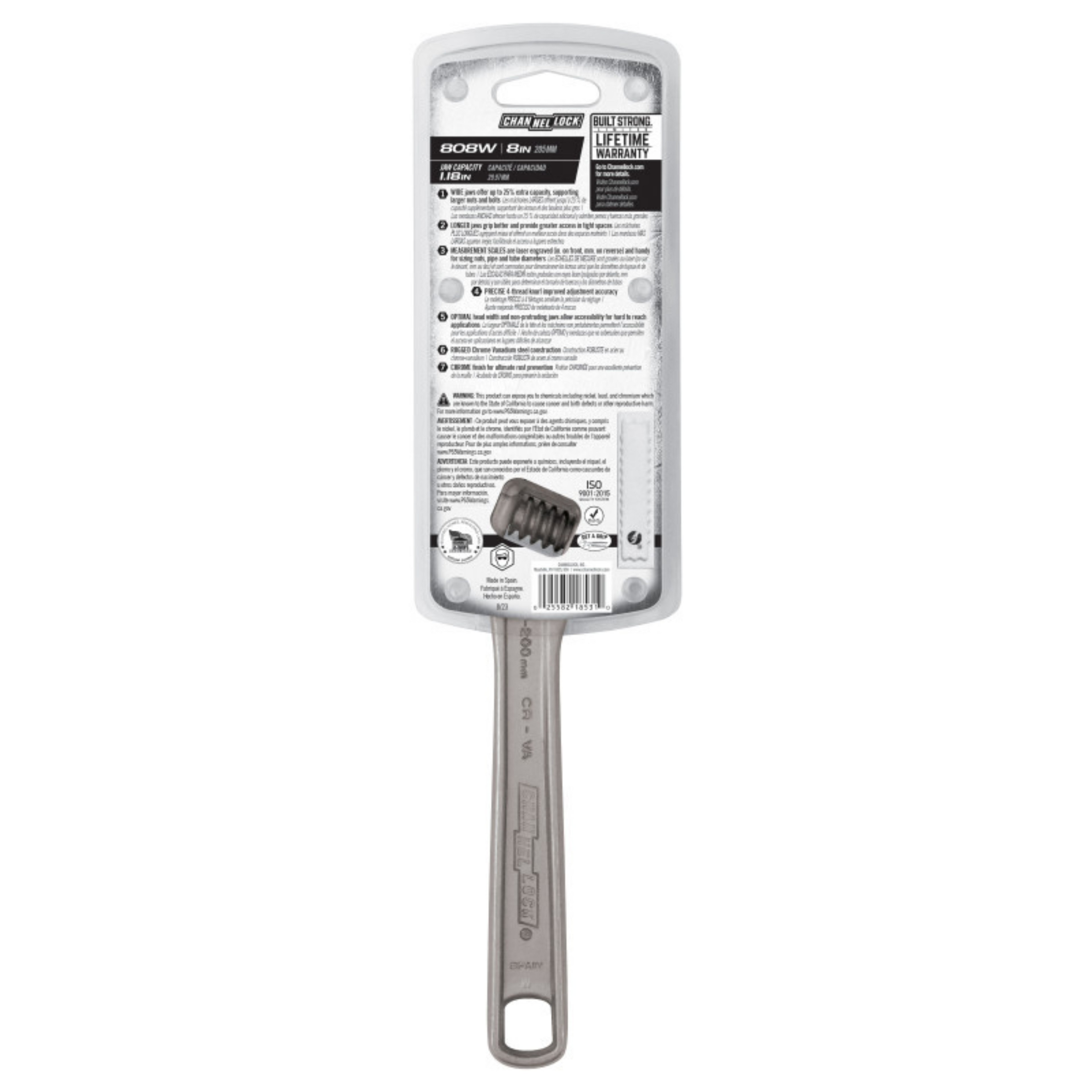 Channellock 8-Inch Adjustable Wrench