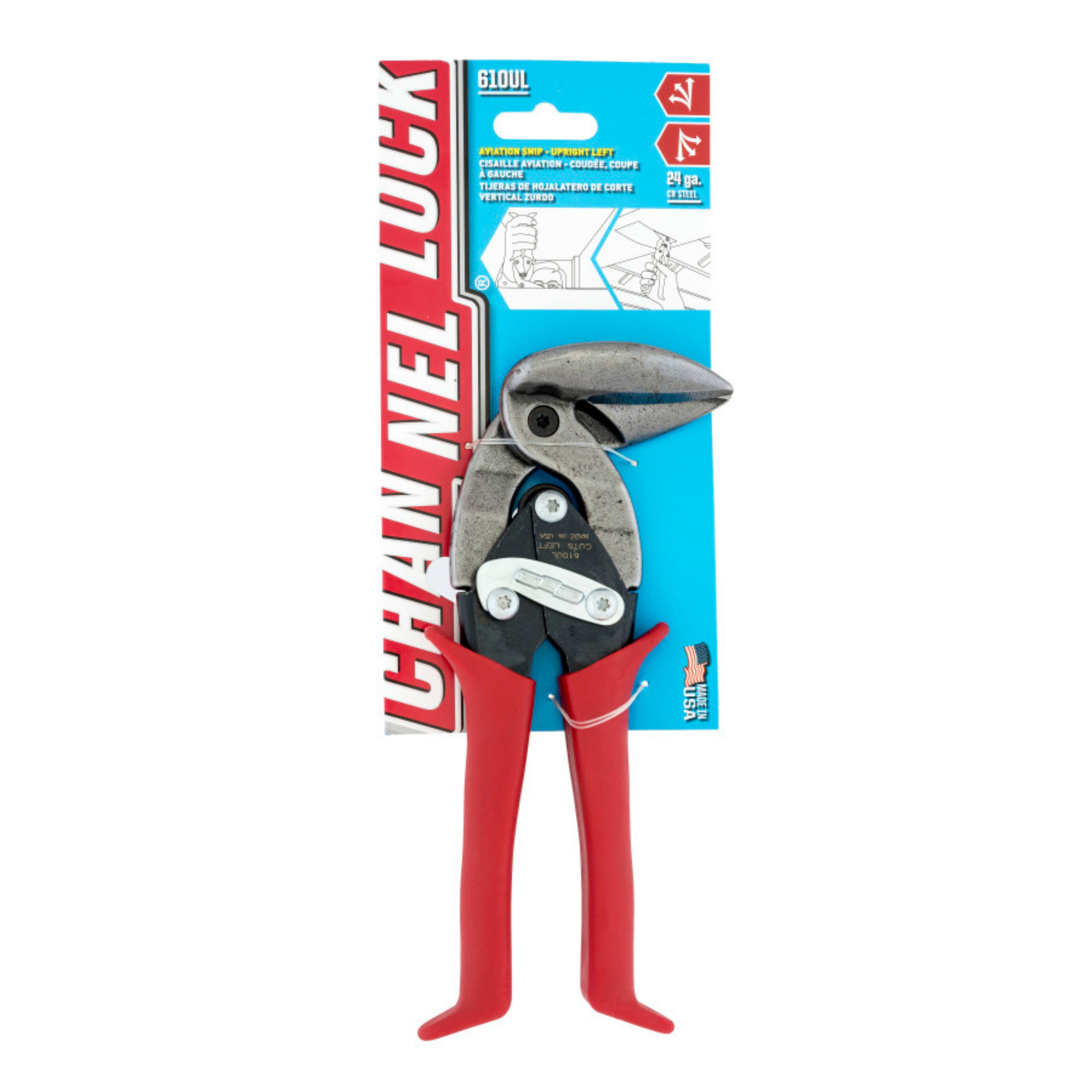 Channellock 10-Inch Upright Left Aviation Snip