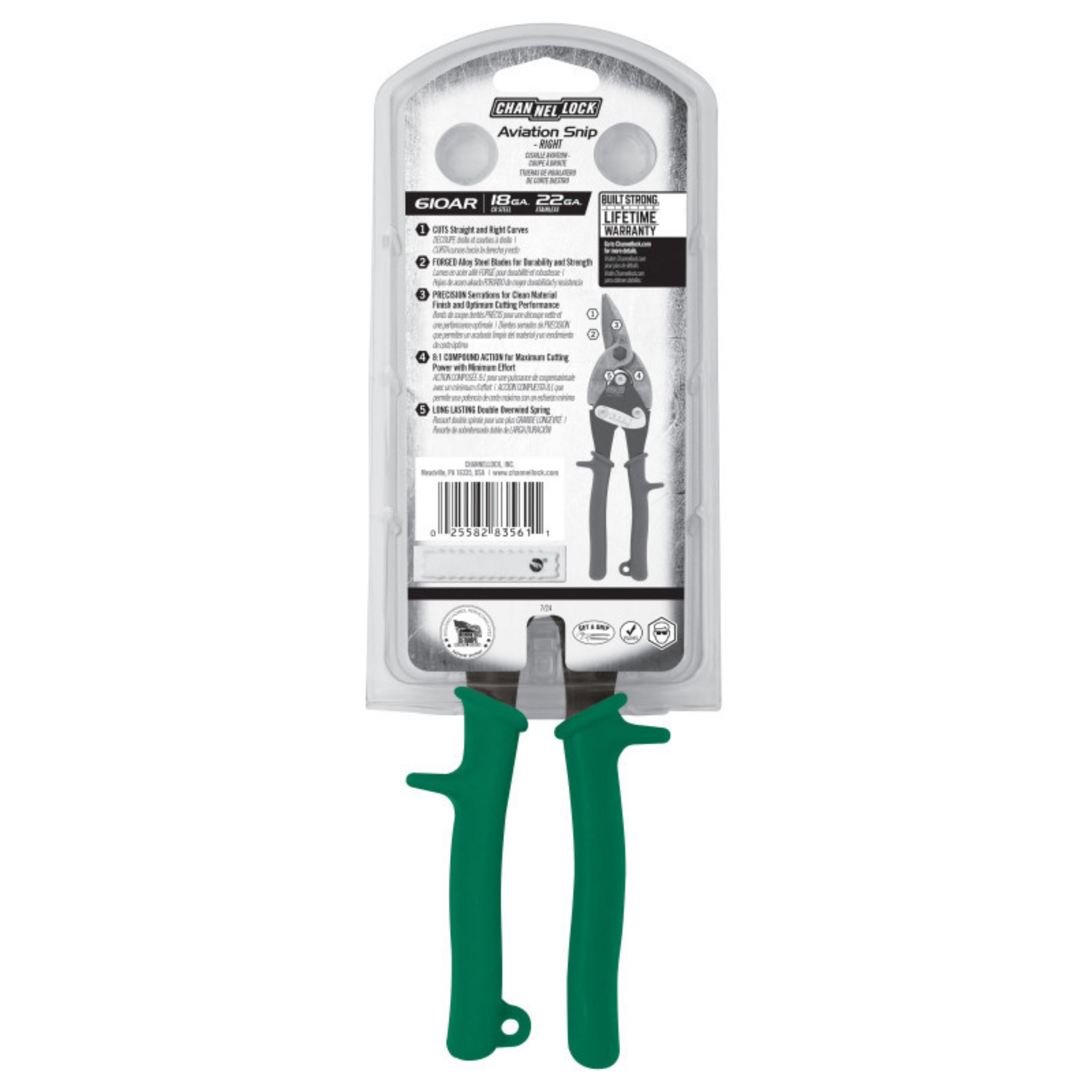 Channellock 10-Inch Right Aviation Snip
