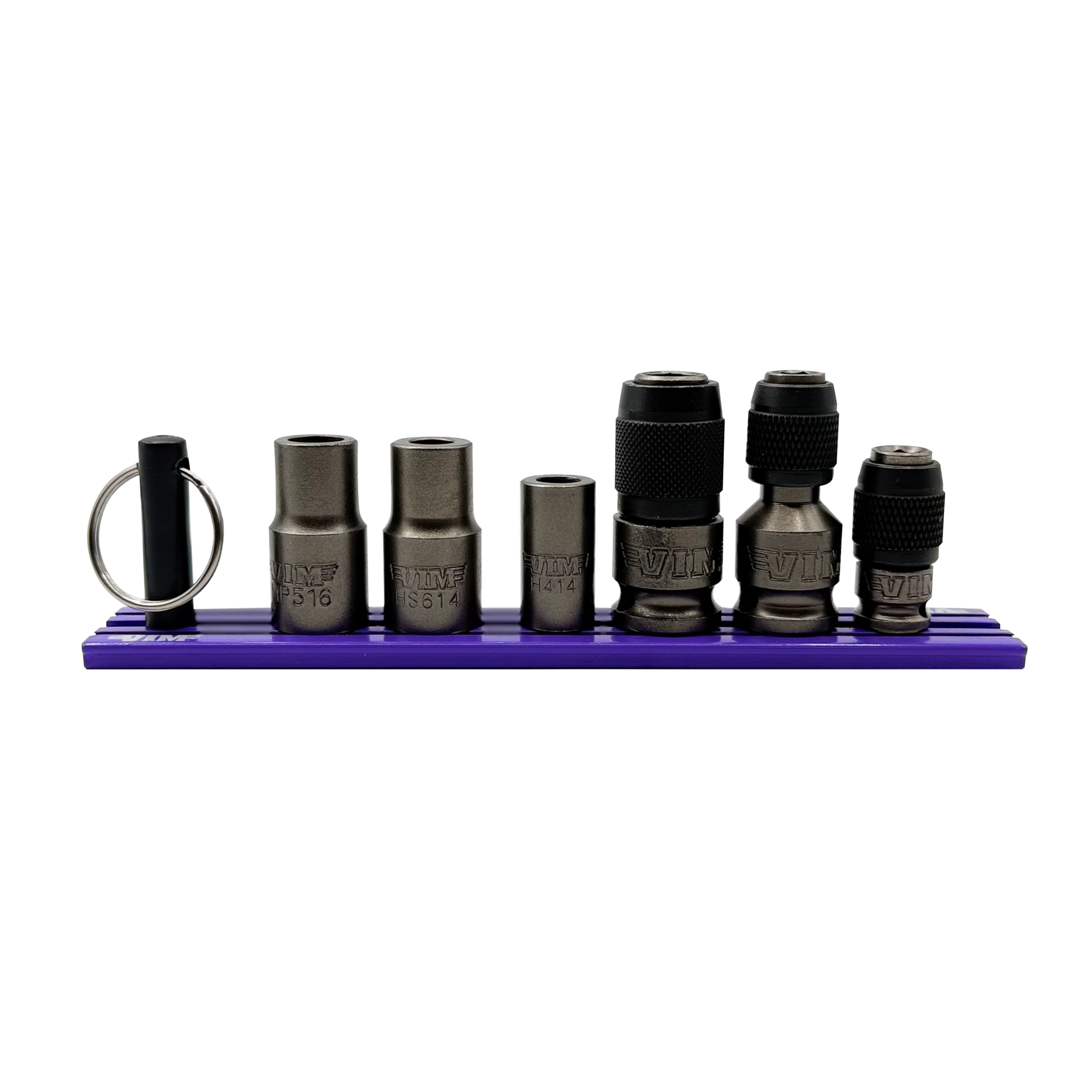 VIM Tools - 6 PC. IMPACT BIT HOLDER SET W/PURPLE MAGRAIL