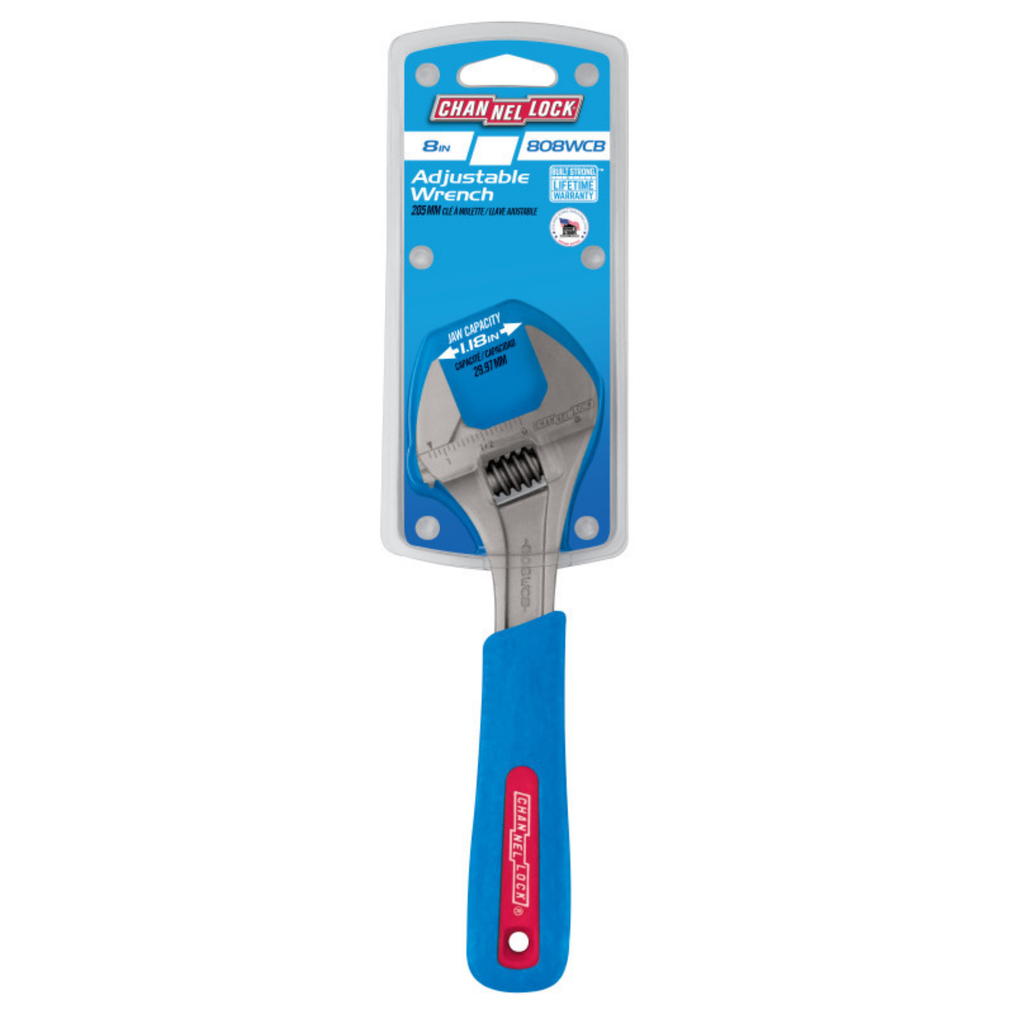Channellock 8-Inch CODE BLUE® Adjustable Wrench