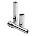 SK Tools USA - 1/2" Drive 12 Point Fractional Deep Chrome Socket (3/8, 7/16, 1/2, 9/16)