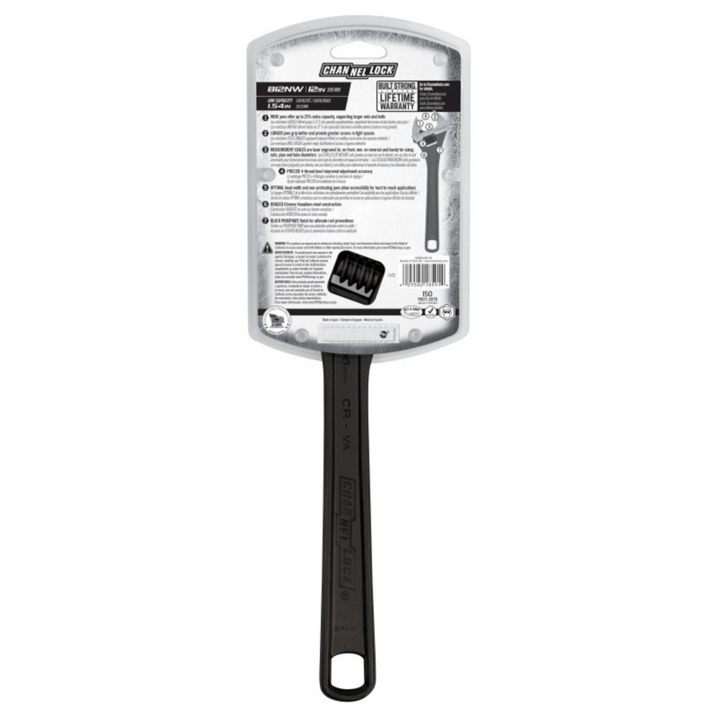 Channellock 12-Inch Adjustable Wrench