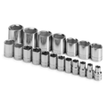 SK Tools USA - 19 Piece 1/2" Drive 6 Pt Standard Fractional Chrome Socket Set