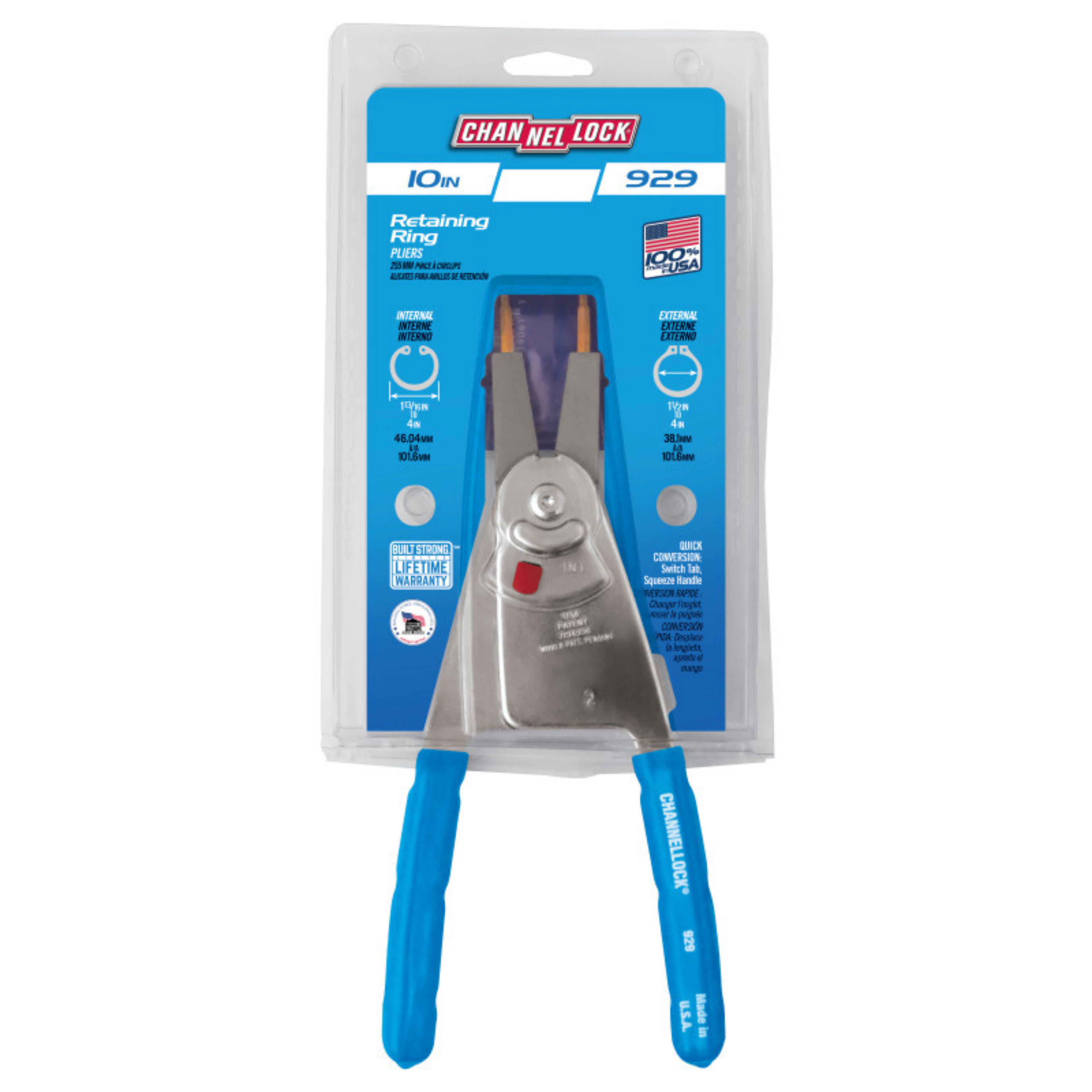 Channellock 10-Inch Convertible Retaining Ring Pliers