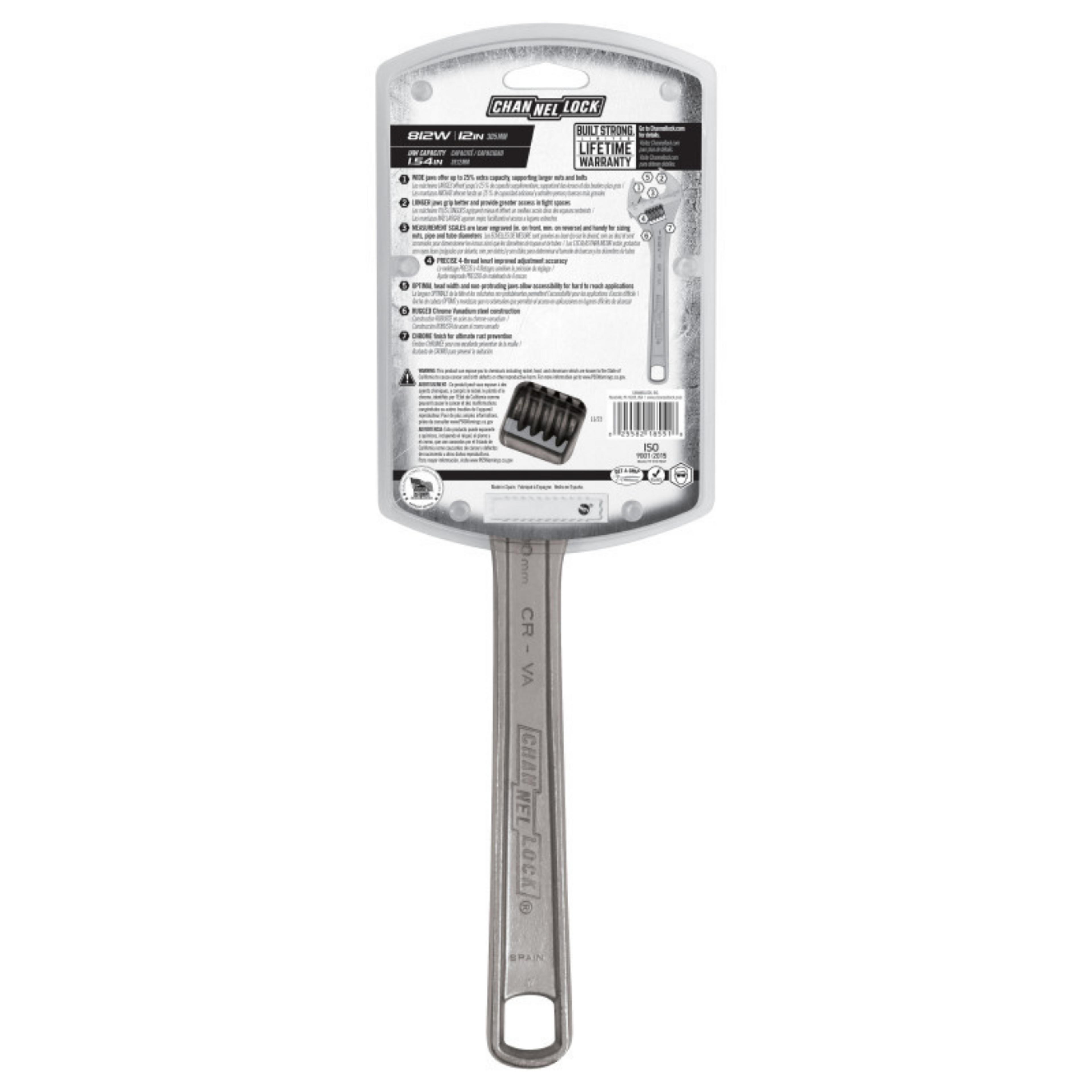 Channellock 12-Inch Adjustable Wrench