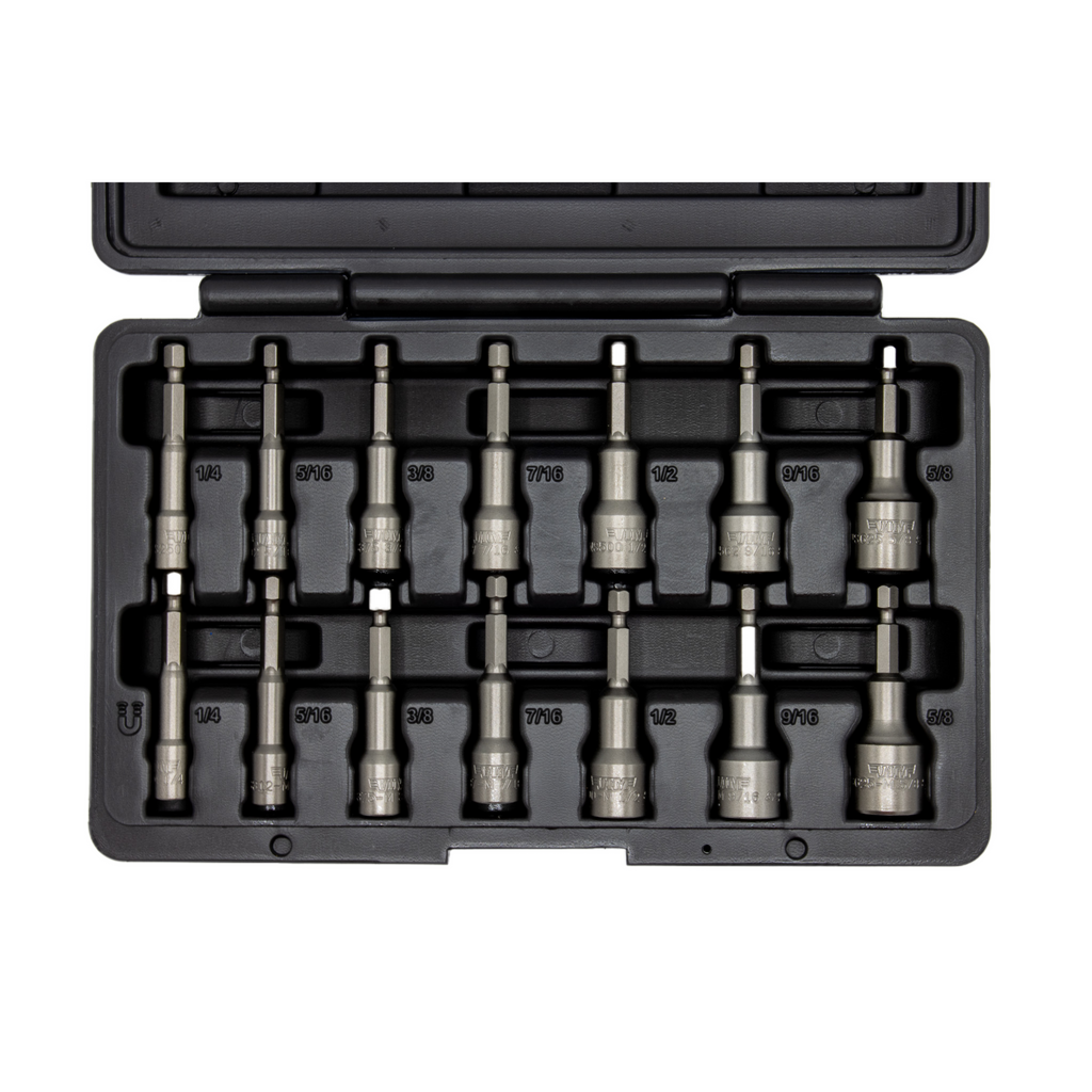 VIM Tools - 14 PC. SAE NUT SETTER SET (1/4” – 5/8”)