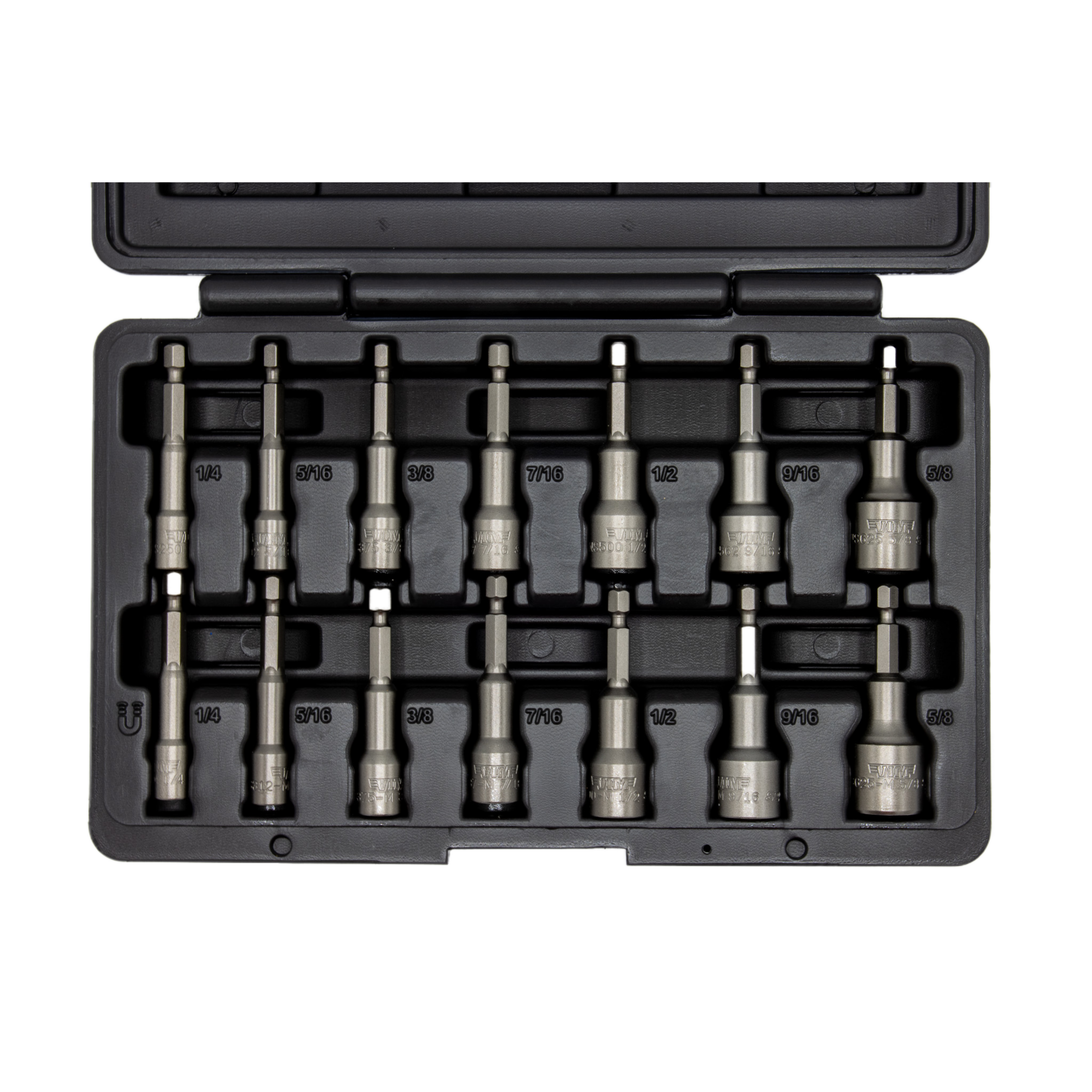 VIM Tools - 14 PC. SAE NUT SETTER SET (1/4” – 5/8”)