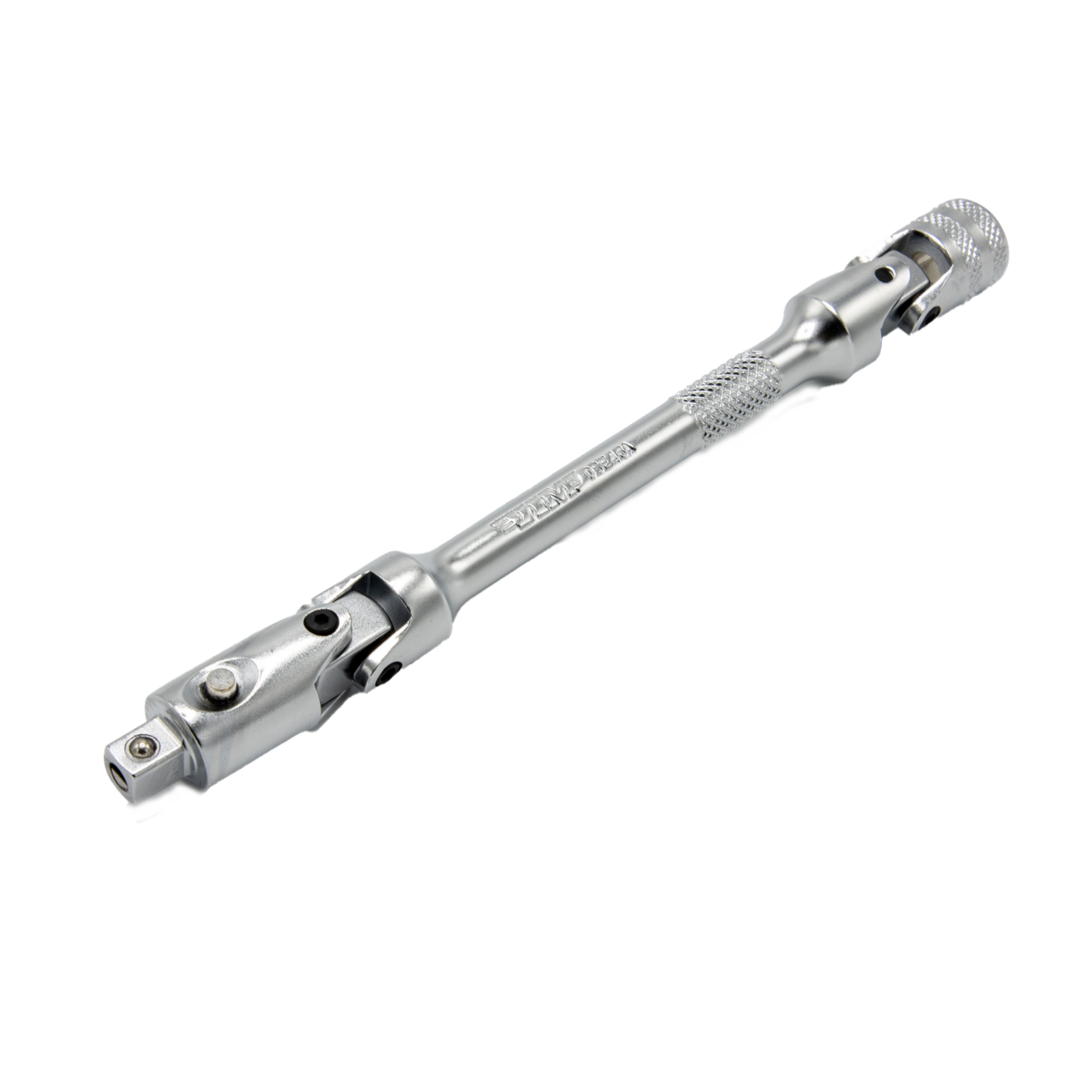 VIM Tools - 6" OAL 1/4" Dr. Double Joint Universal Locking Extension with Spring-Loaded Male End