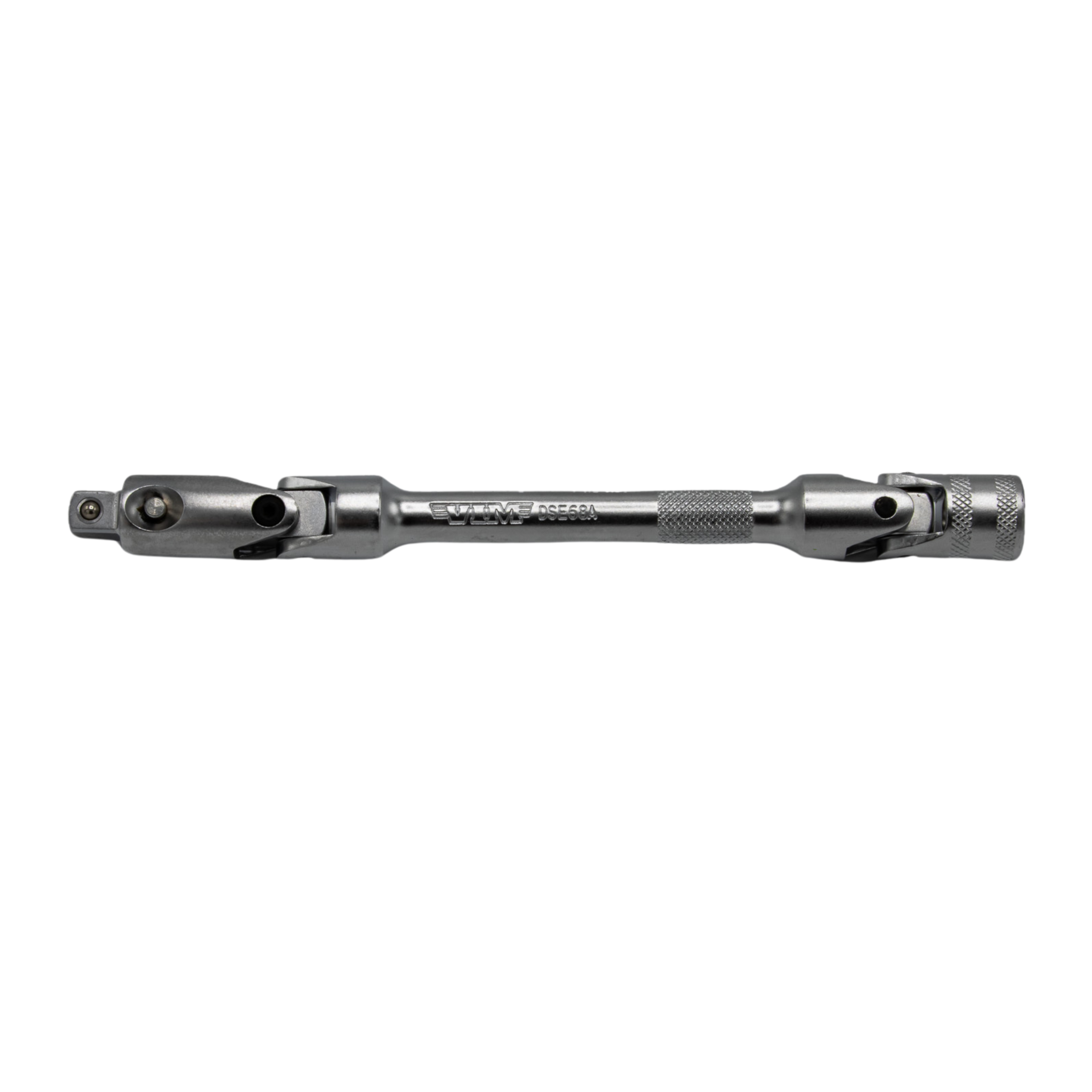VIM Tools - 8" Oal 3/8" Dr. Double Joint Universal Locking Extension w/ Spring-Loaded Male End
