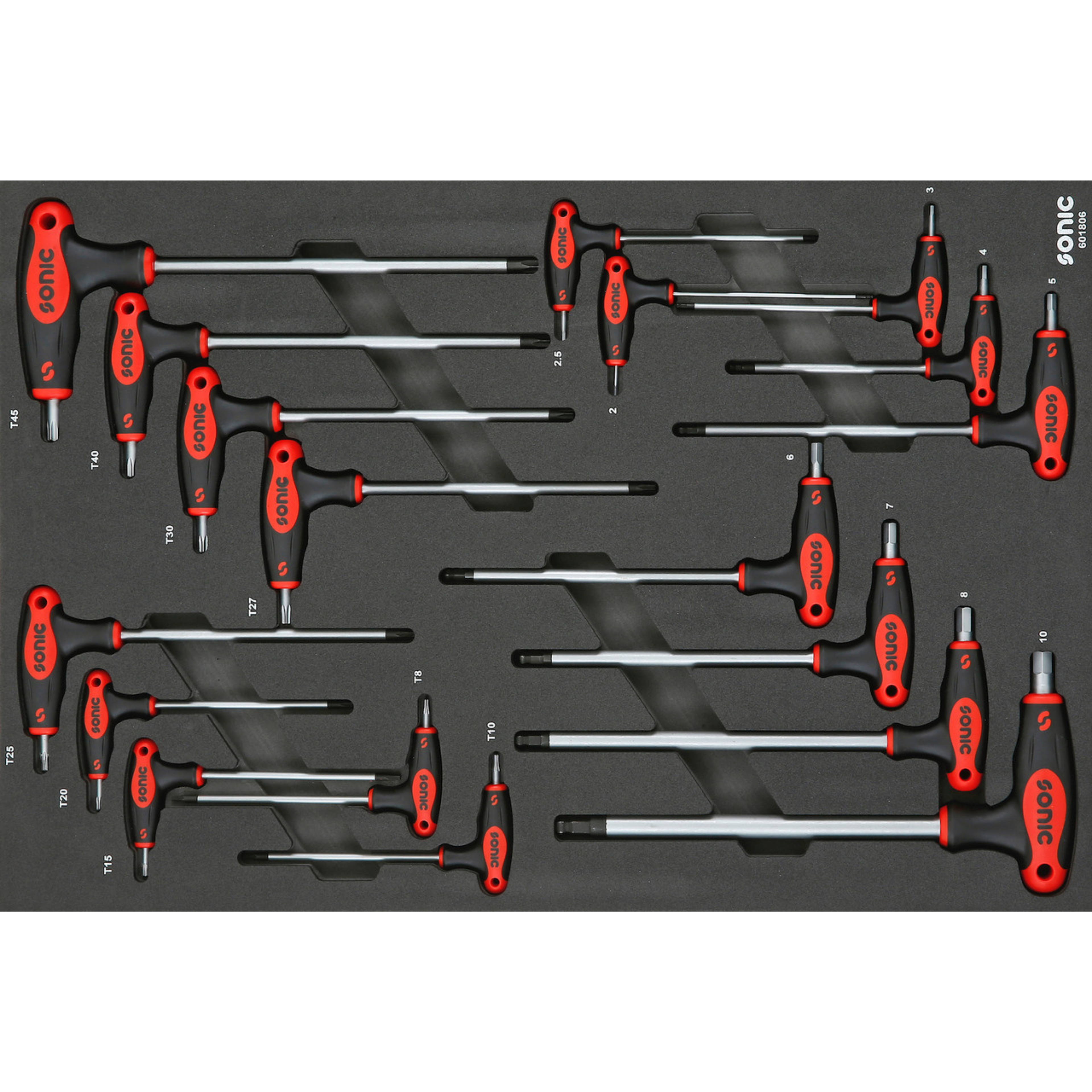 Sonic Tools - Hex Ball Grip Key Set, 18-PCS - MEDIUM SFS