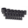 SK Tools USA - 23 Piece 1/2" Drive 6 Point Standard Metric Impact Socket Set