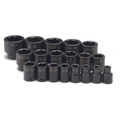 SK Tools USA - 19 Piece 1/2" Drive 6 Pt Fractional Standard Impact Socket Set
