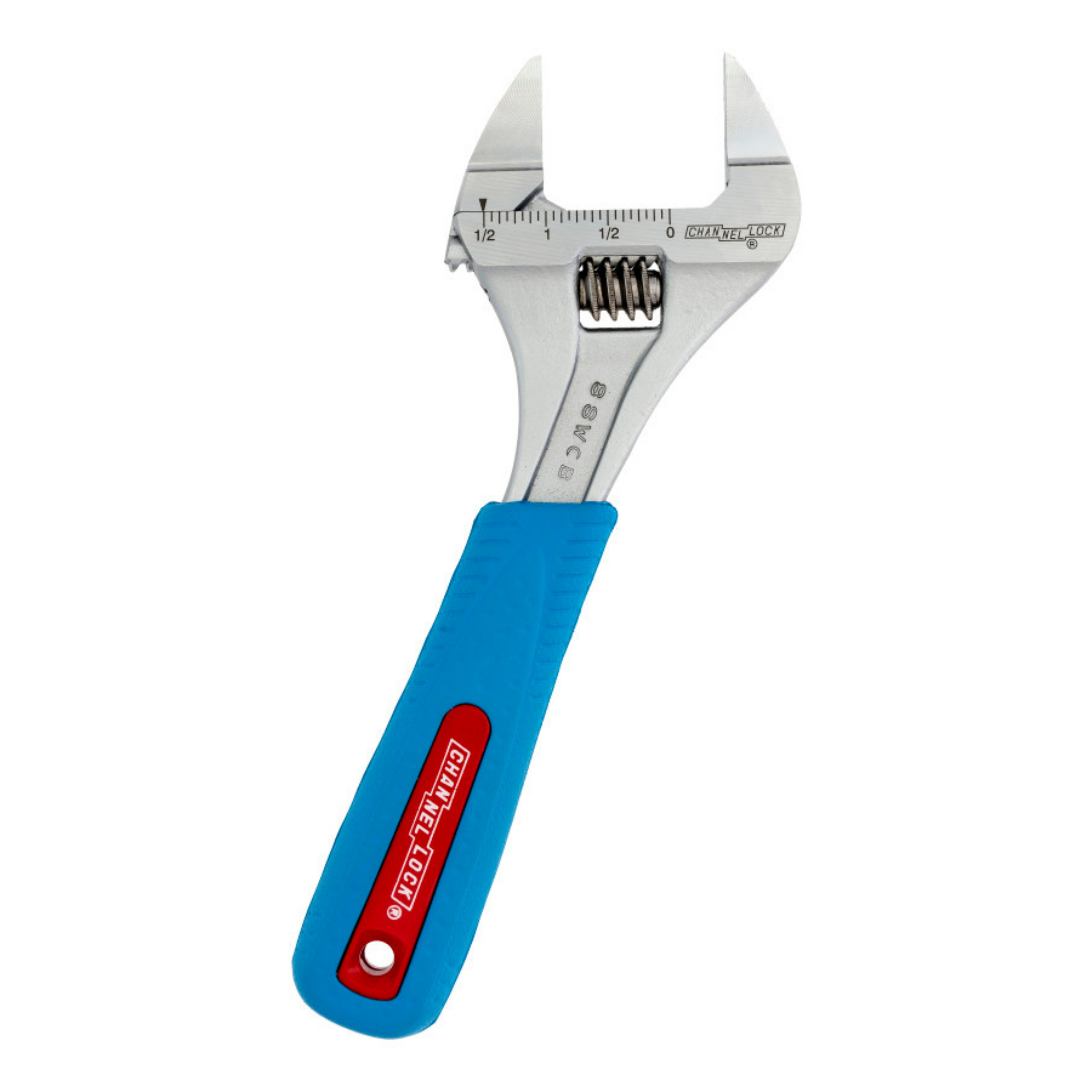 Channellock 8-Inch CODE BLUE® WideAzz® Slim Jaw Adjustable Wrench