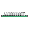 SK Tools USA - 1/2" Drive, 11 Piece, 6 Point, SAE, Standard Chrome Socket Set