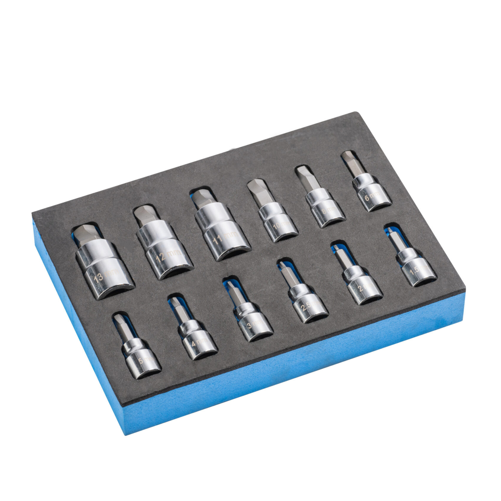 Strategic Tools & Equipment Co 12 PC Damaged Hex Extractor Bit Socket Set - Ridge Toolbox