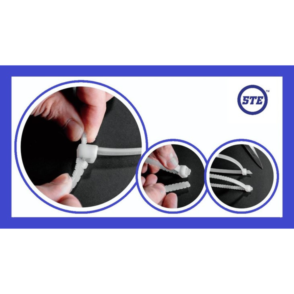 Strategic Tools & Equipment Co 4” Twist-to-Break Cable Ties 100 Pack