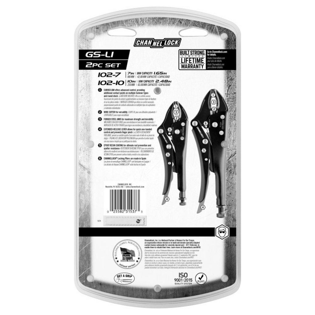 Channellock 2pc Locking Pliers Set