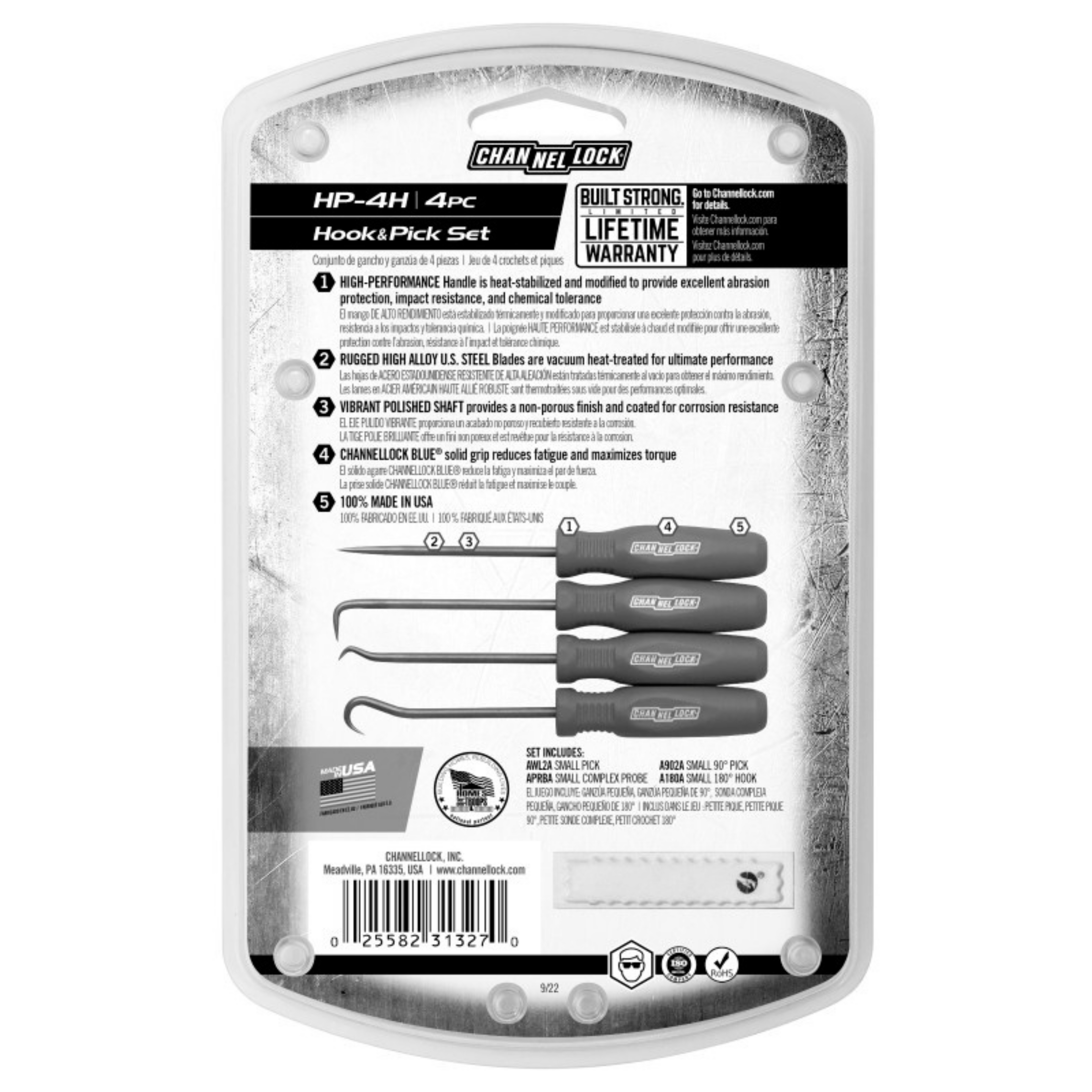 Channellock 4pc Precision Hook & Pick Set