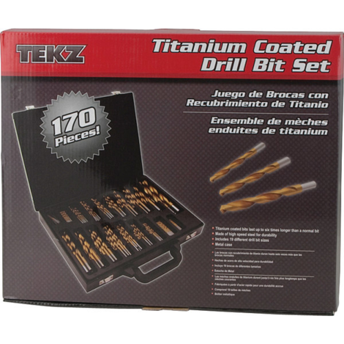 170 pc. Titanium Coated Drill Bit Set (11170)