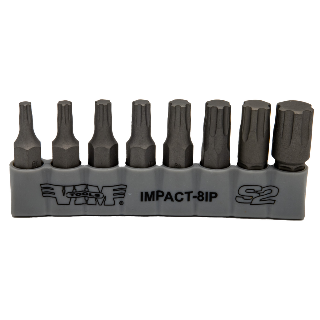 VIM Tools - TORX PLUS, Impact Quality S2 Bit Set, 8 pc Bits 5/16″ Hex bodies, 1.25″L, IP20 thru IP55