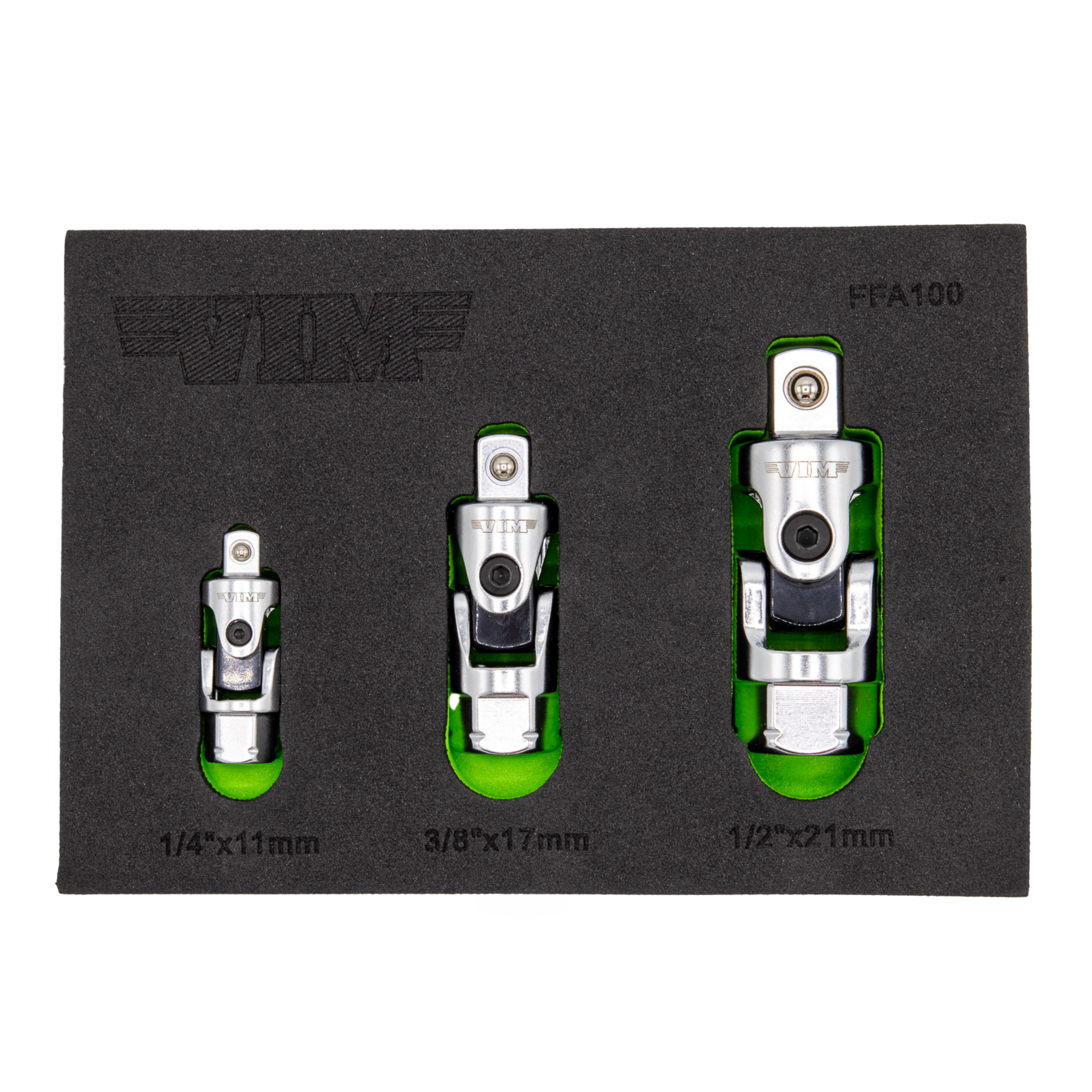 VIM Tools - 3 pc. Firm Flex Dual Drive UJ Adapter Set