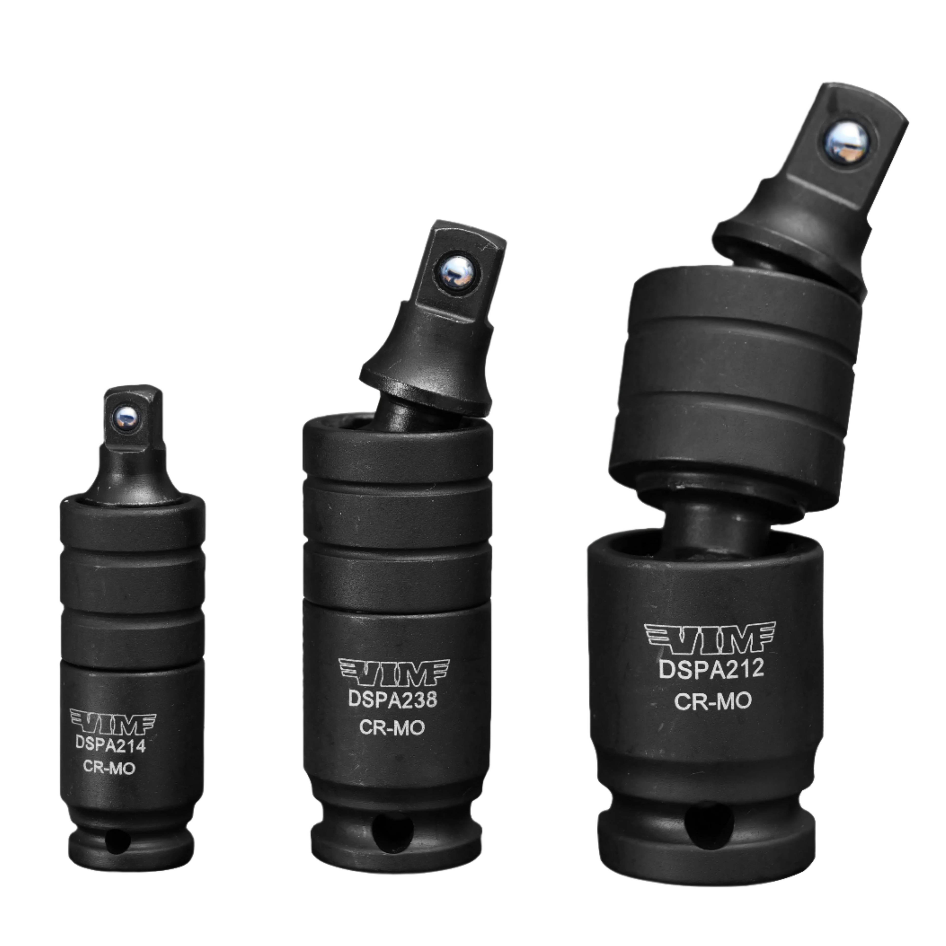 VIM Tools - Impact Dual Swivel Pinless Adapter Set (1/4", 3/8", 1/2")