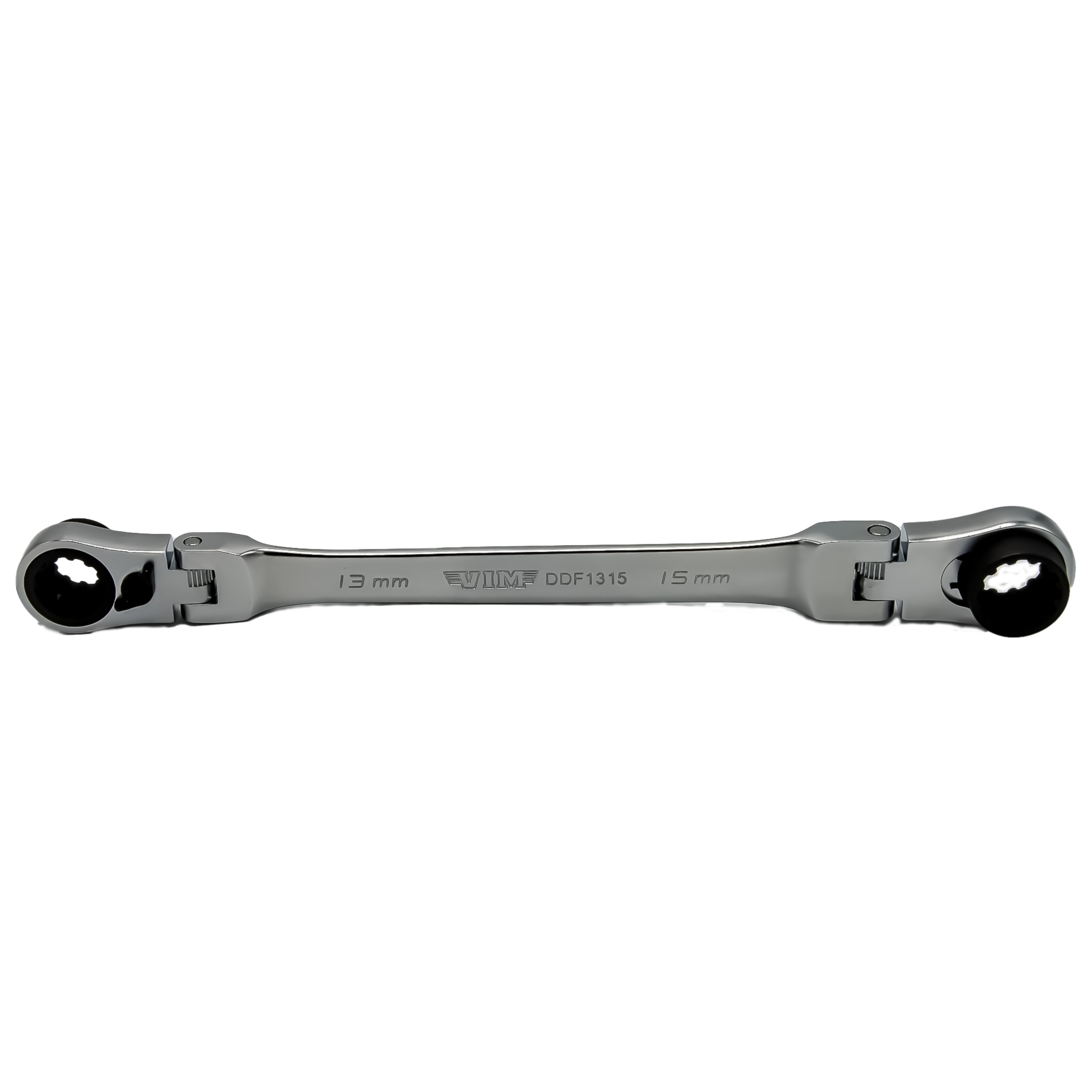 VIM Tools - Double Deep Spline Flex Head Ratcheting Wrench Set (8 mm - 17 mm)
