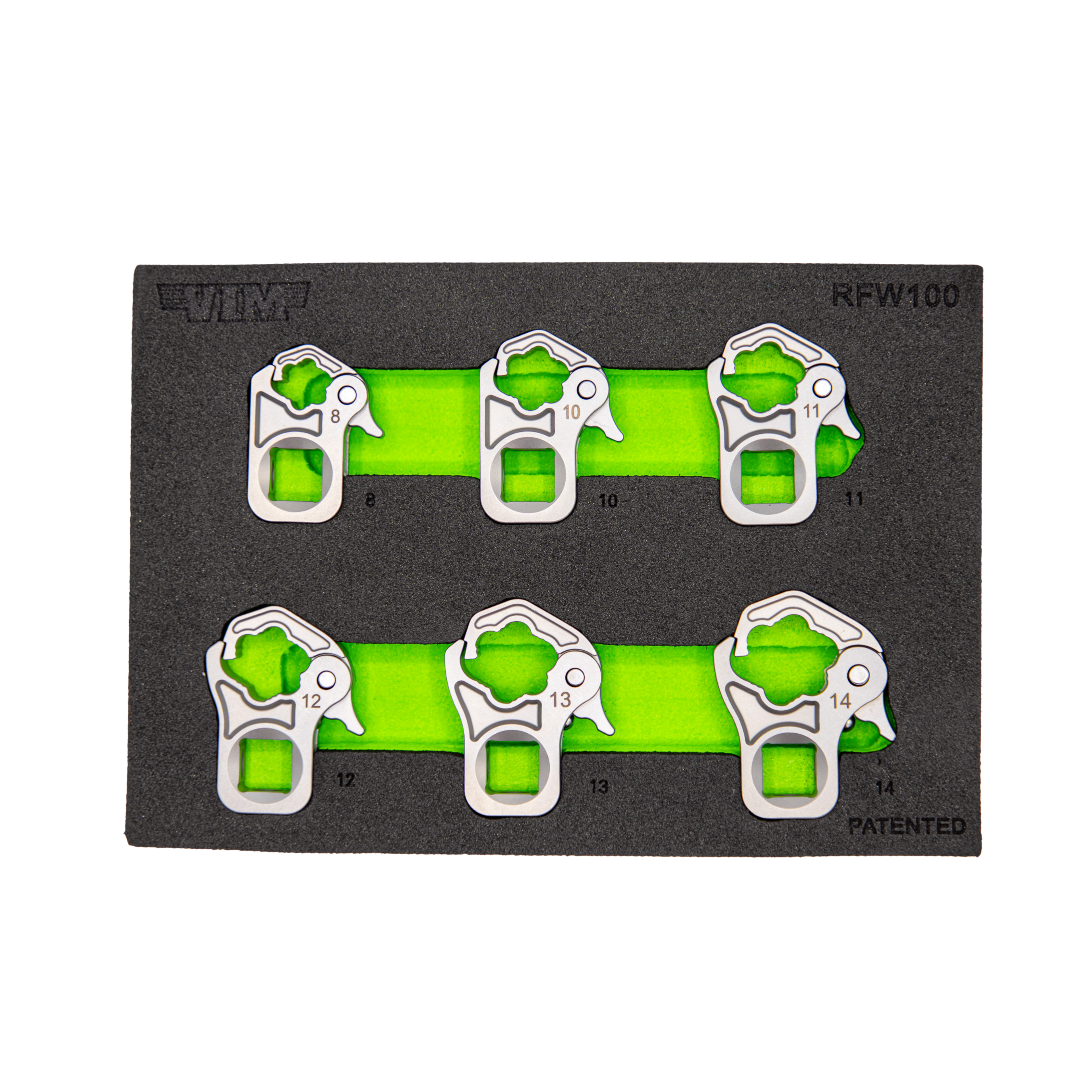 VIM Tools - 6 PC. 3/8'' DR. RATCHETING FLARE NUT WRENCH SET