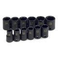 SK Tools USA - 12 Piece 3/8" Drive 6 Point Metric Standard Impact Socket Set