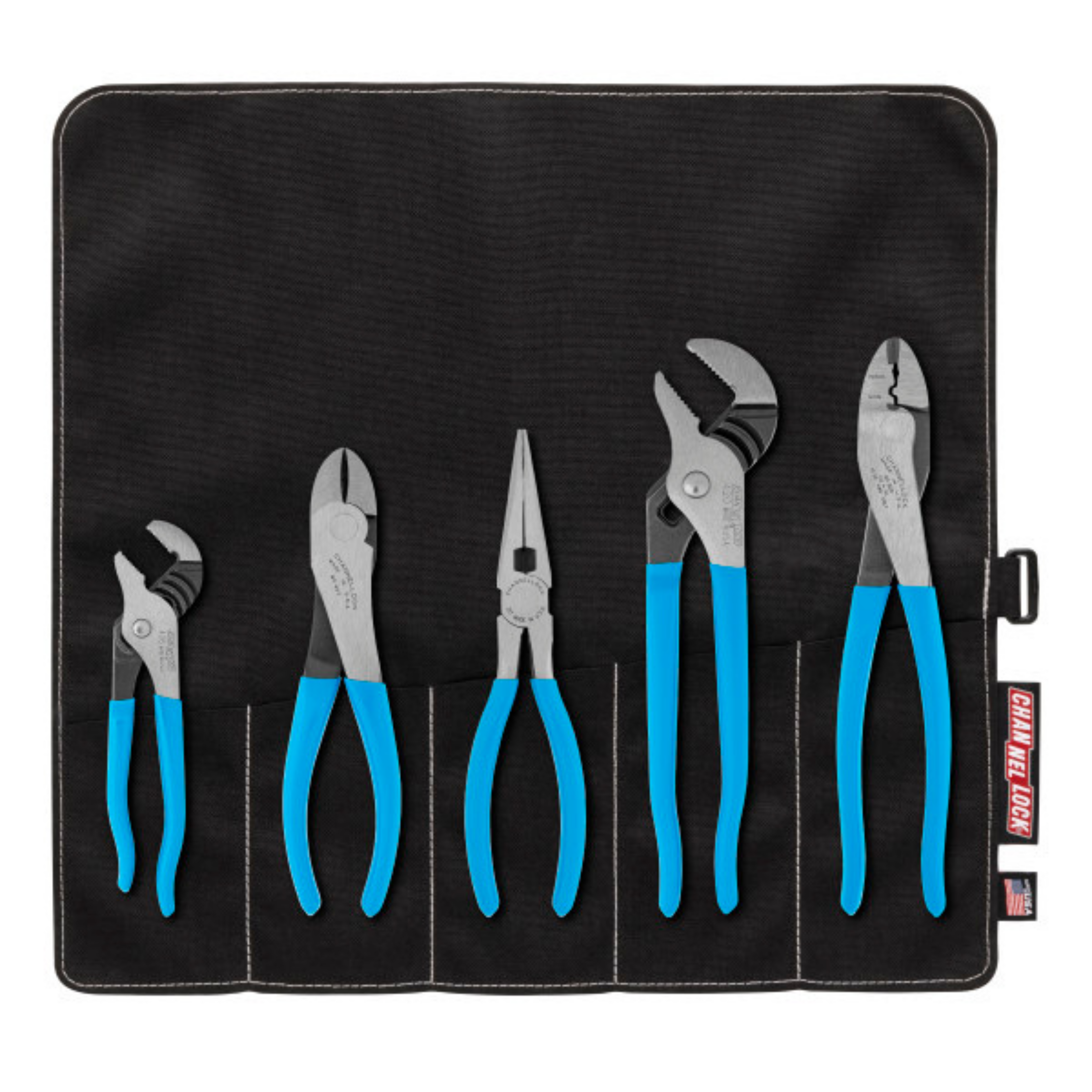 Channellock 5pc Technicians Pliers Set with Tool Roll