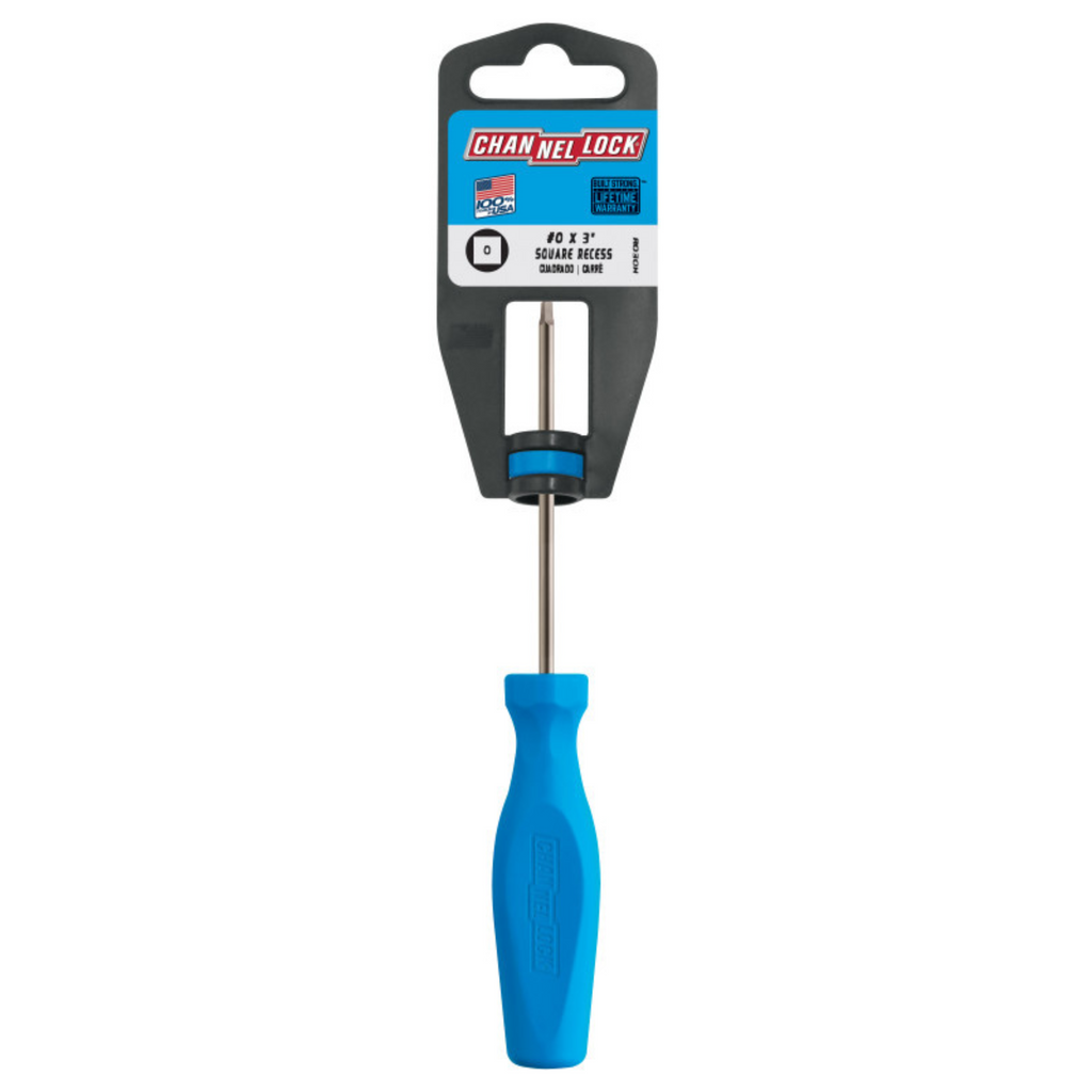 Channellock Square Recess #0 x 3-inch Professional Screwdriver