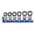 VIM Tools - 6 PC. 12PT OFFSET, FLEX HEAD RATCHETING WRENCH ATTACHMENTS (14 - 19MM)