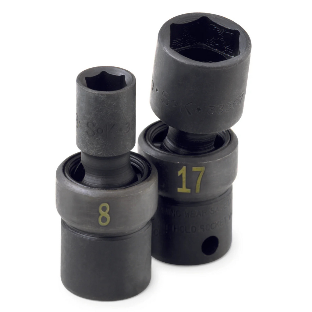 SK Tools USA - 3/8" Drive 6 Point Swivel Fractional Impact Sockets – (5/16"-3/4")