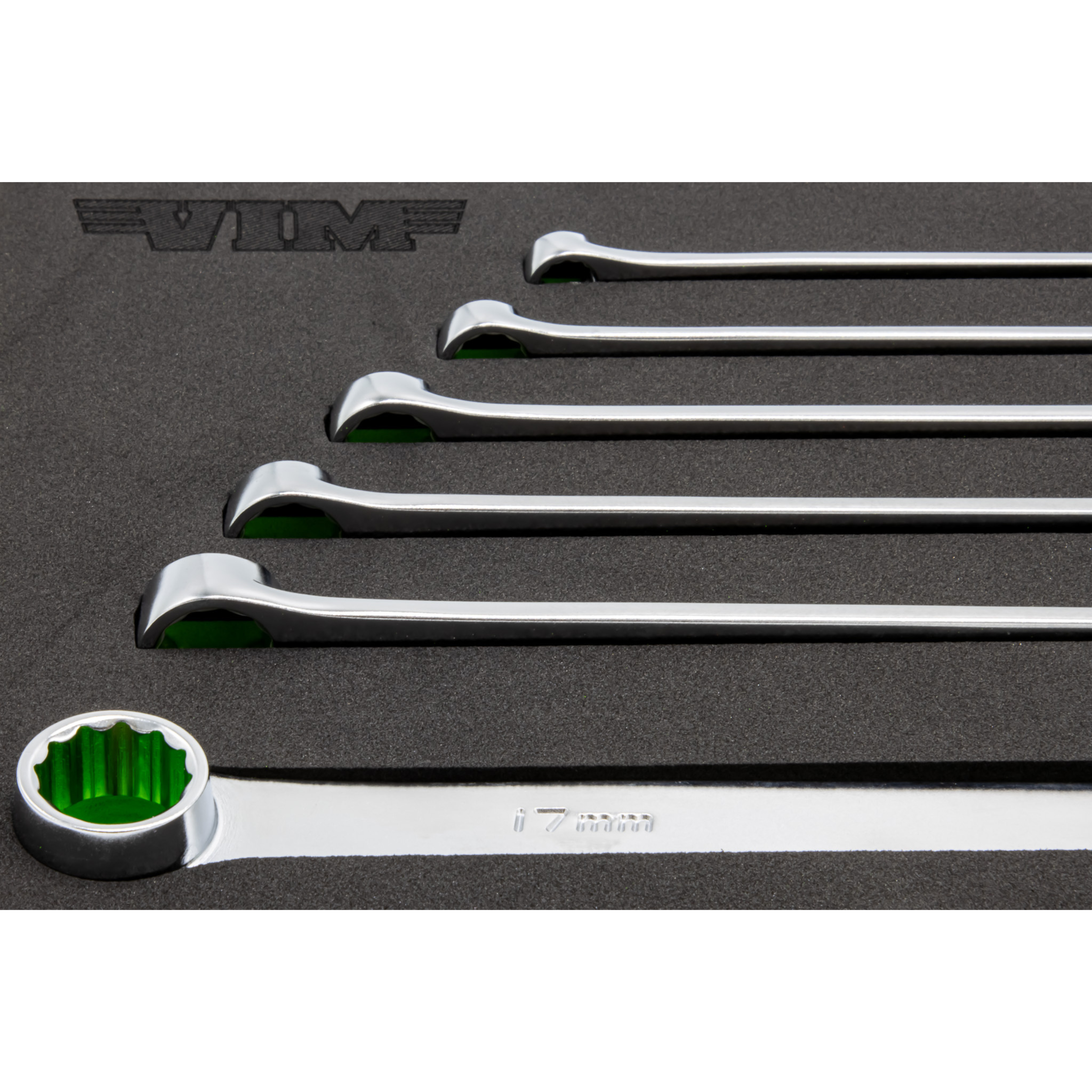 VIM Tools - 6 PC. DEEP SPLINE RATCHETING FLEX HEAD XL WRENCH SET