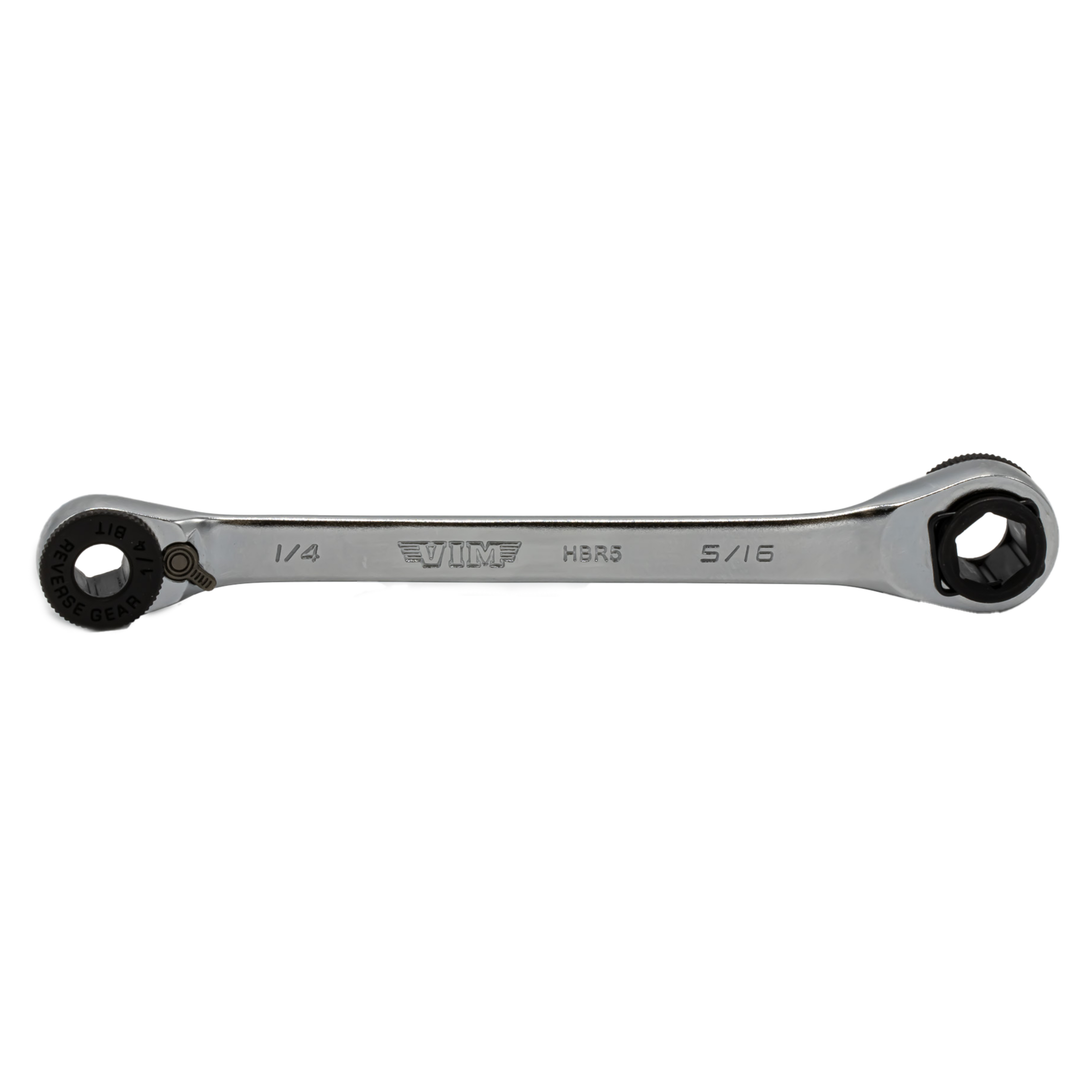 VIM Tools - 1/4″ & 5/16″ Hex Bit Ratchet and 1/4″ Square Drive Insert, Double Ended