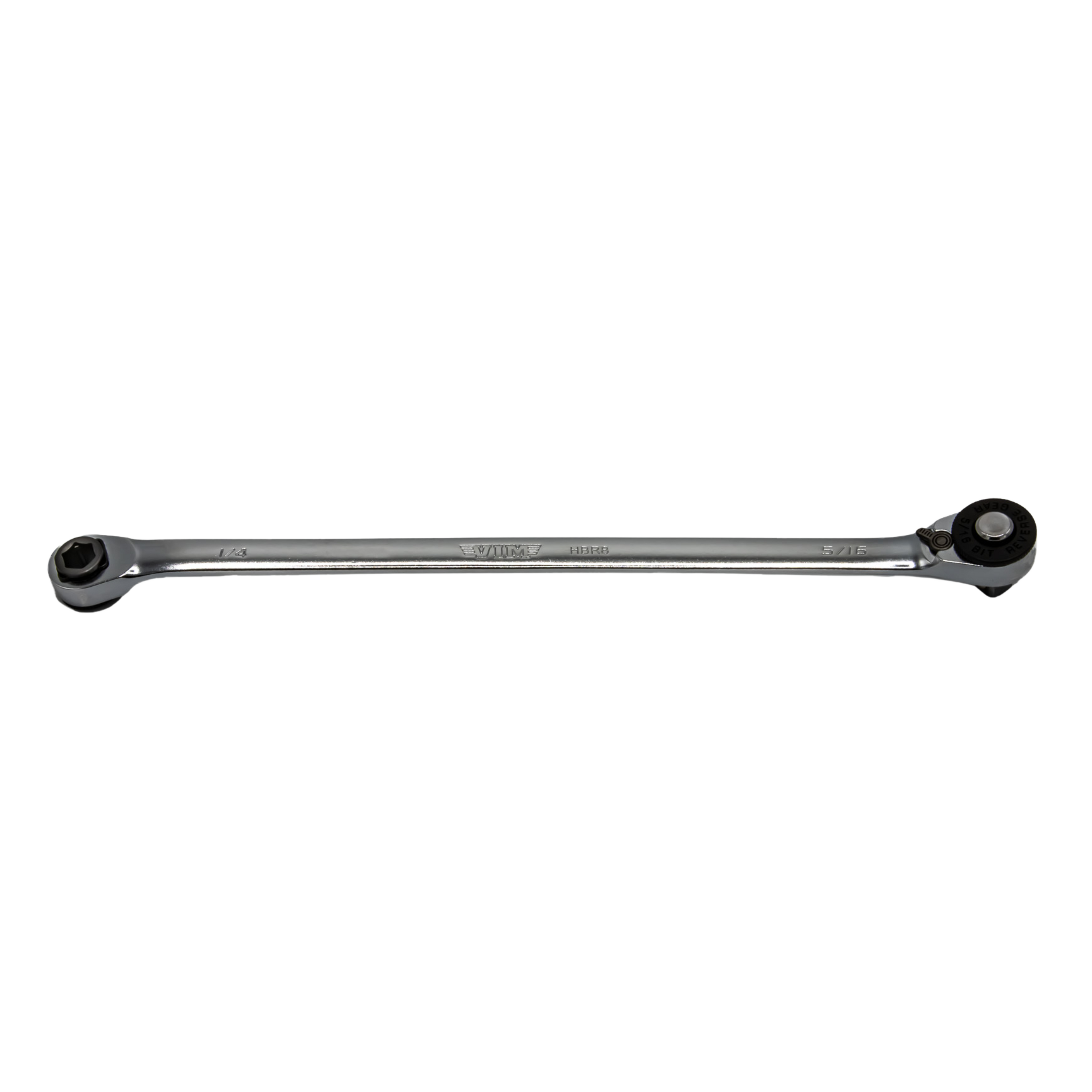 VIM Tools - 8″ Hex Bit Ratchet, 10/4″ and 5/16″ Hex with 1/4″ Square Drive Insert