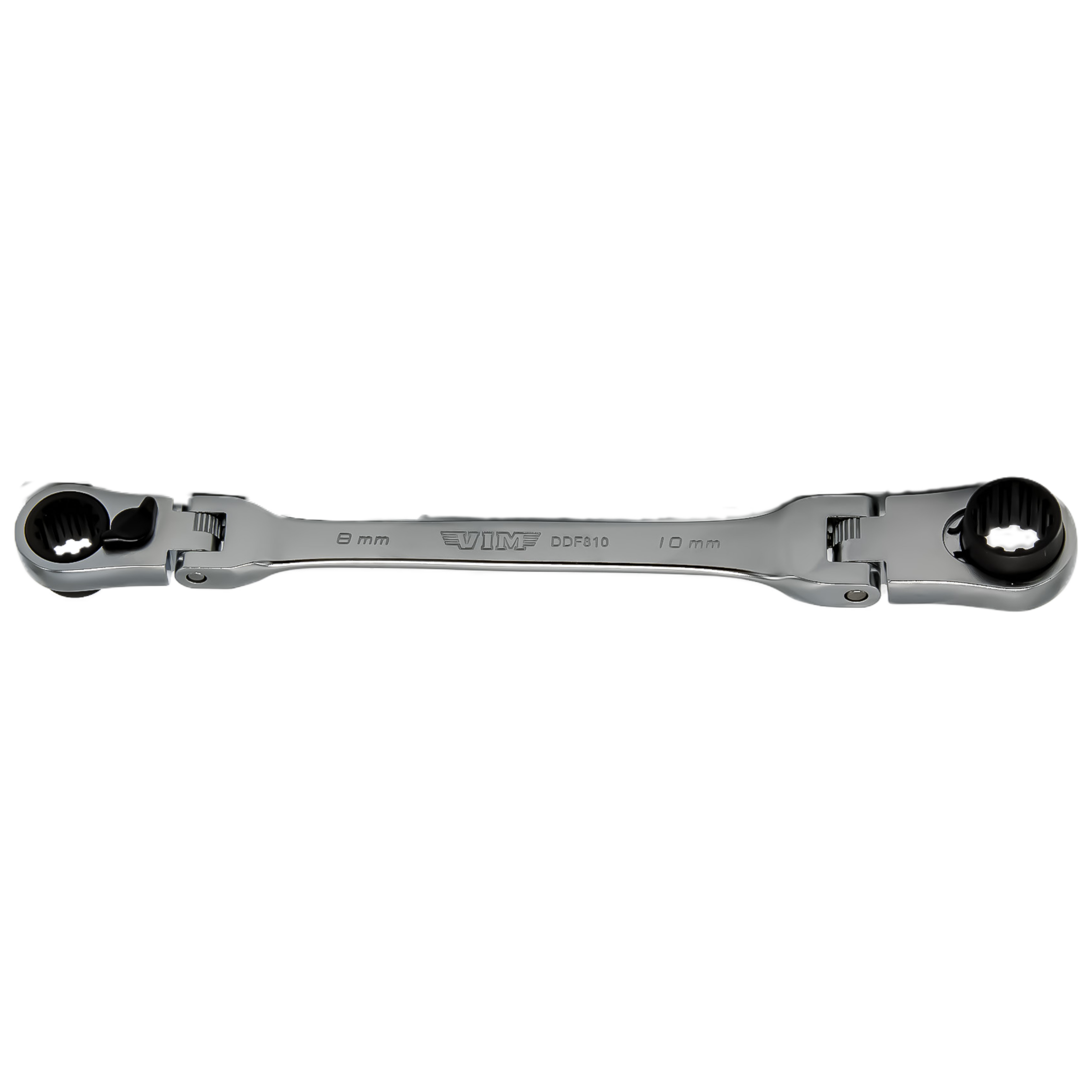 VIM Tools - Double Deep Spline Flex Head Ratcheting Wrench Set (8 mm - 17 mm)