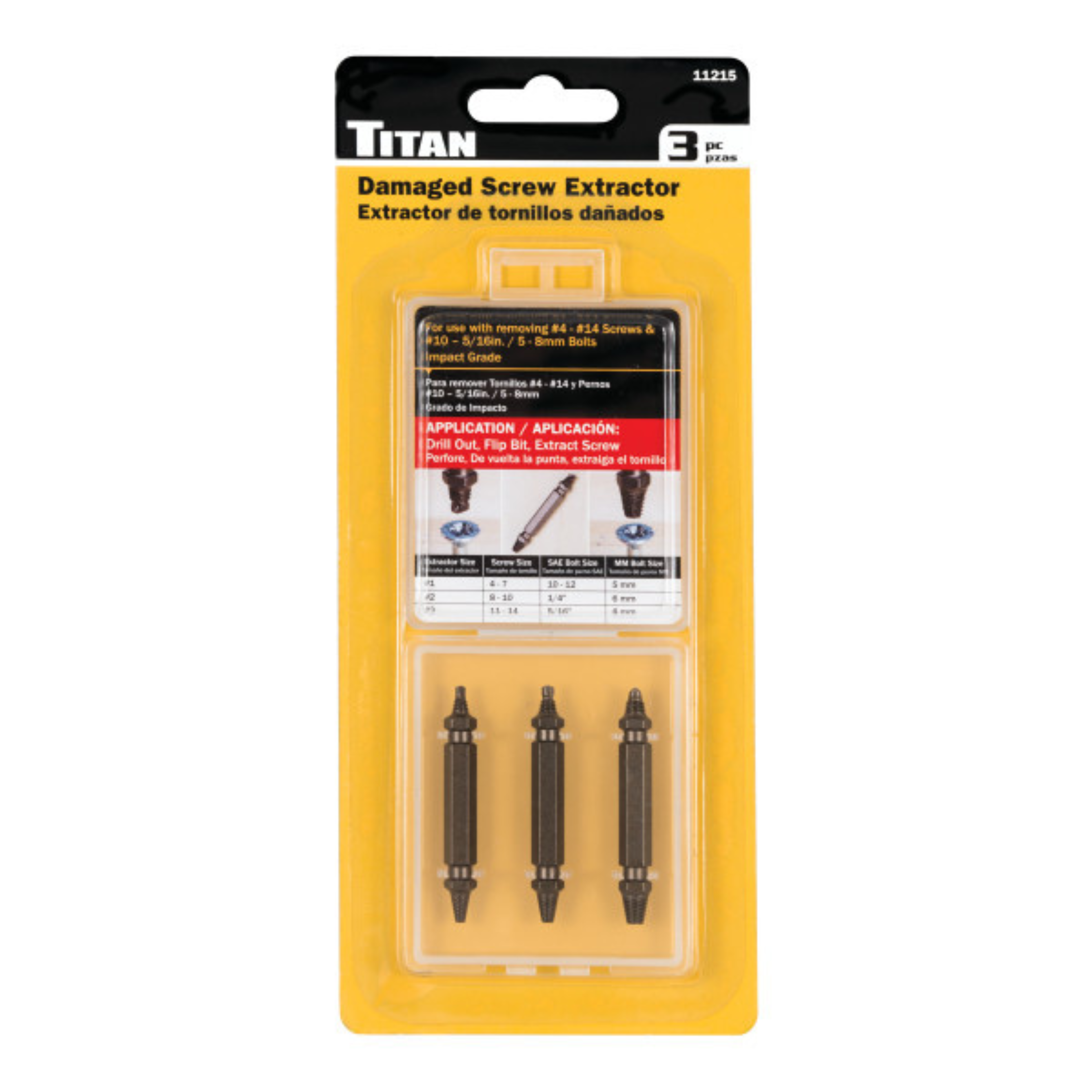 3 pc. Damaged Screw Extractor Set (11215)