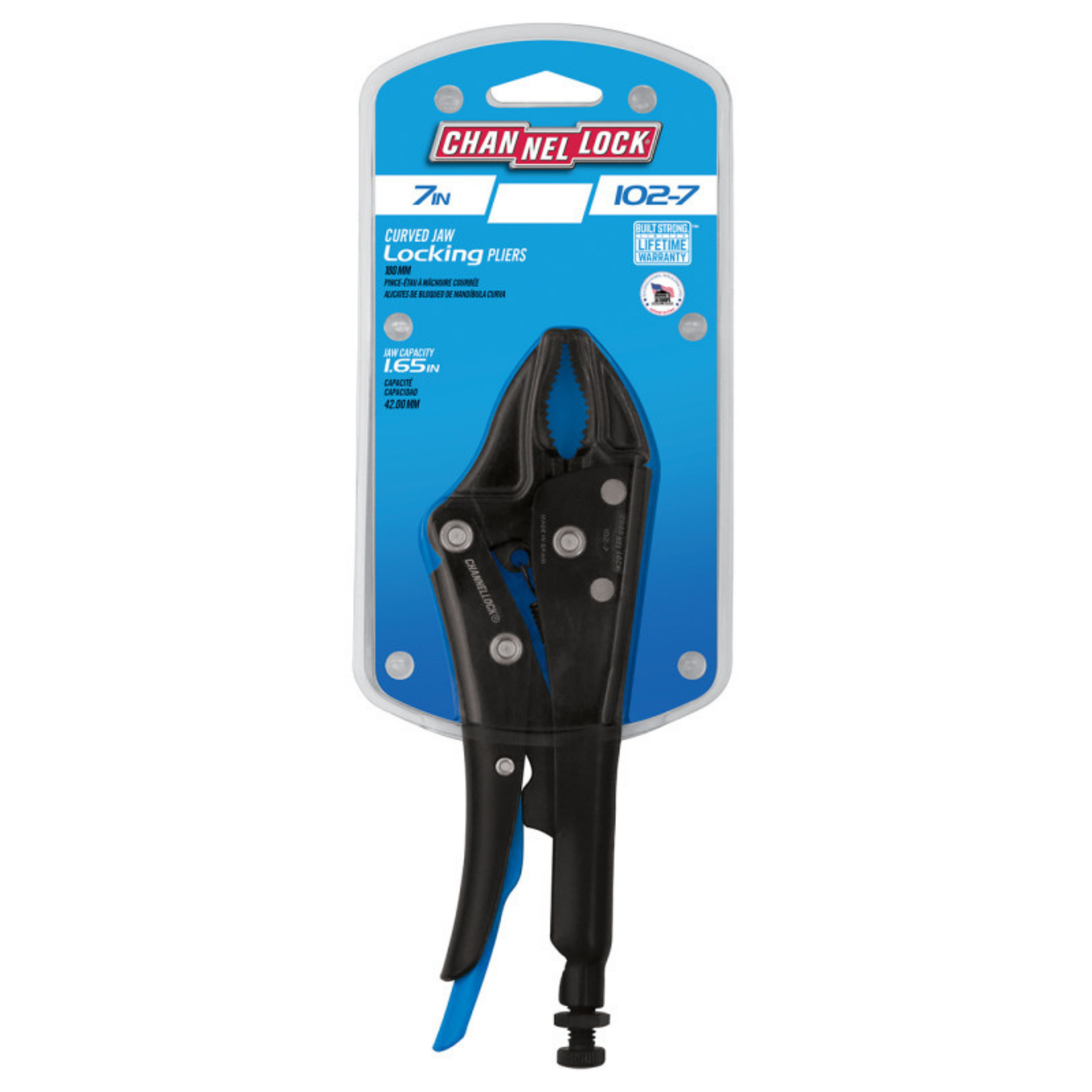Channellock 7-Inch Curved Jaw Locking Pliers w/ Cutter