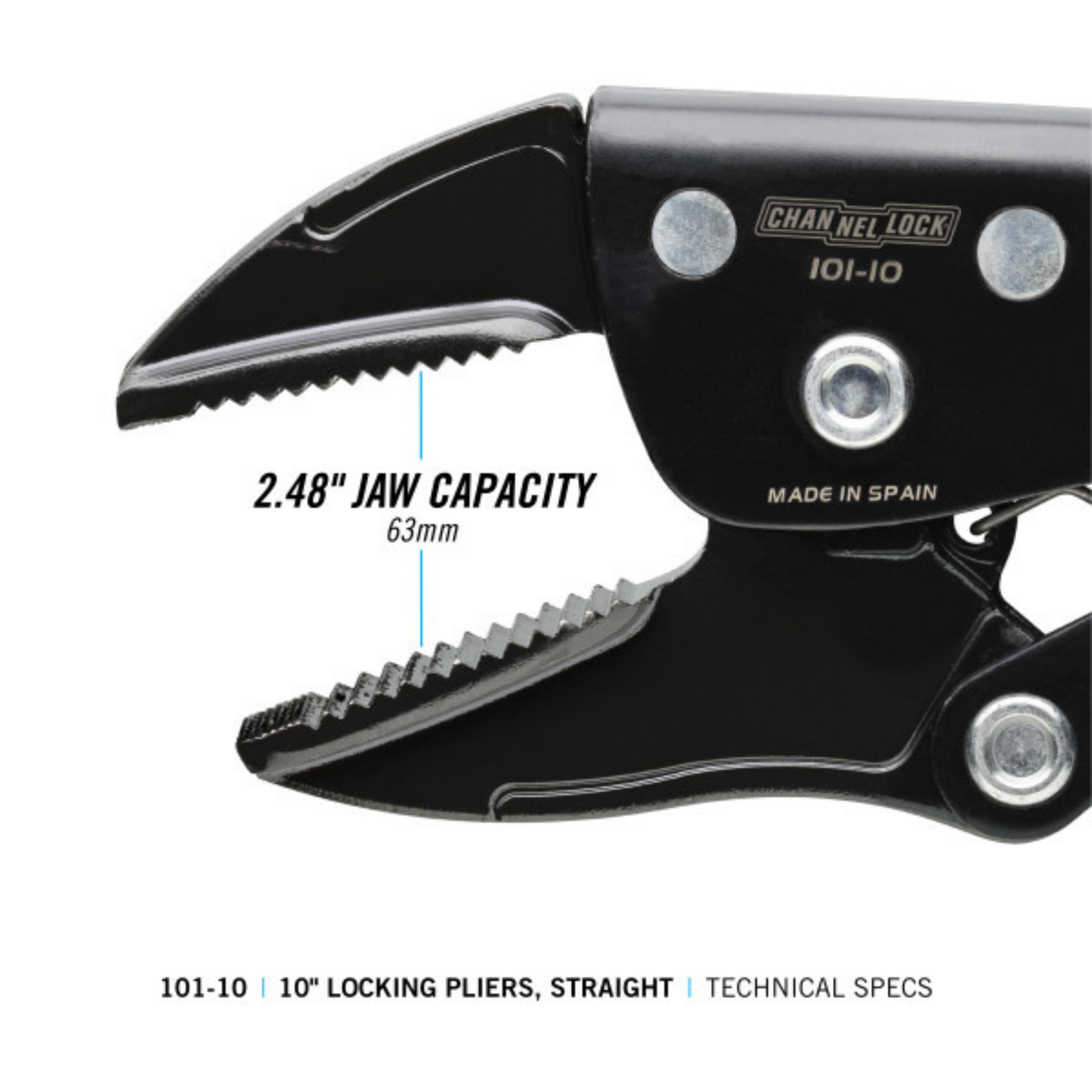 Channellock 10-Inch Straight Jaw Locking Pliers