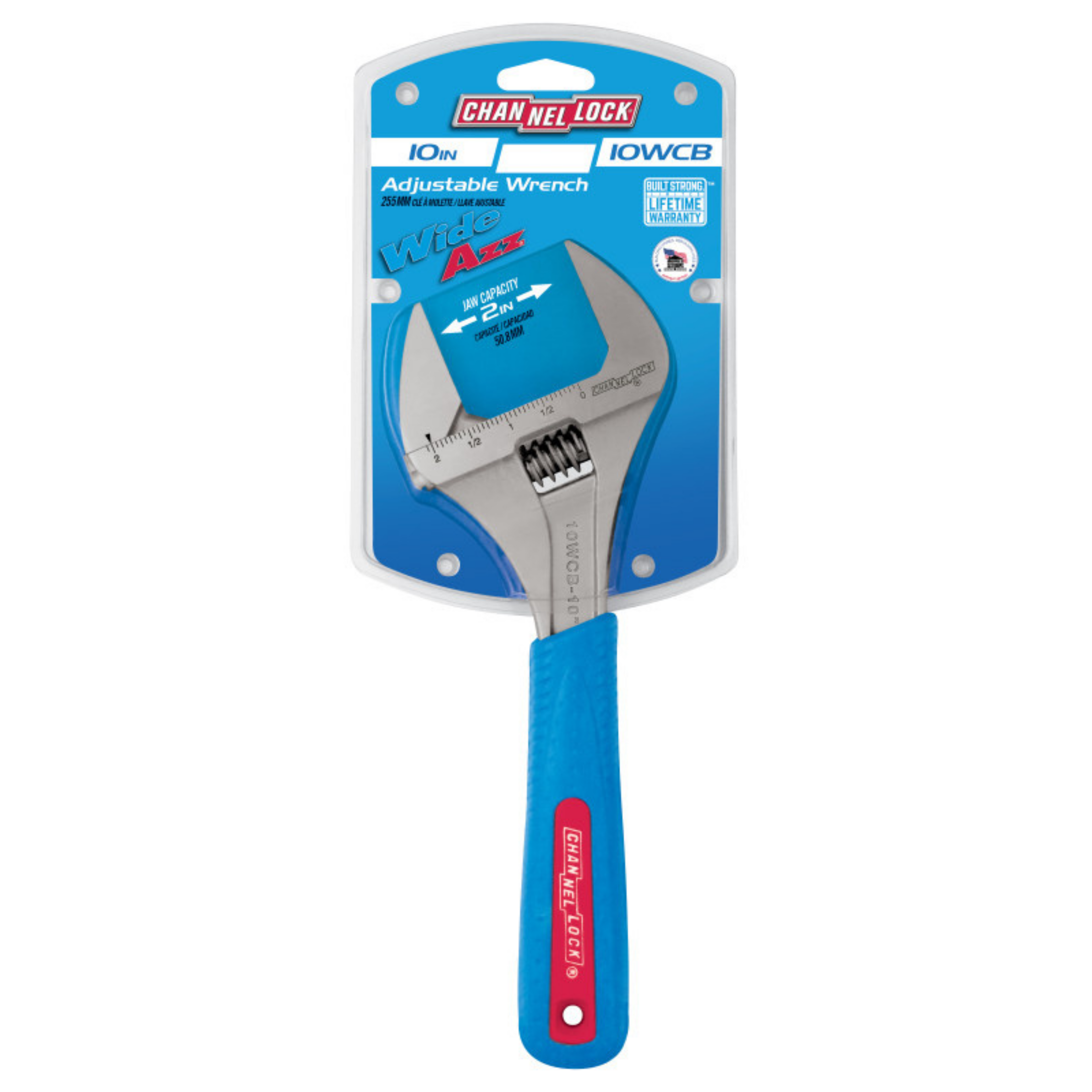 Channellock 10-Inch CODE BLUE® WideAzz® Adjustable Wrench