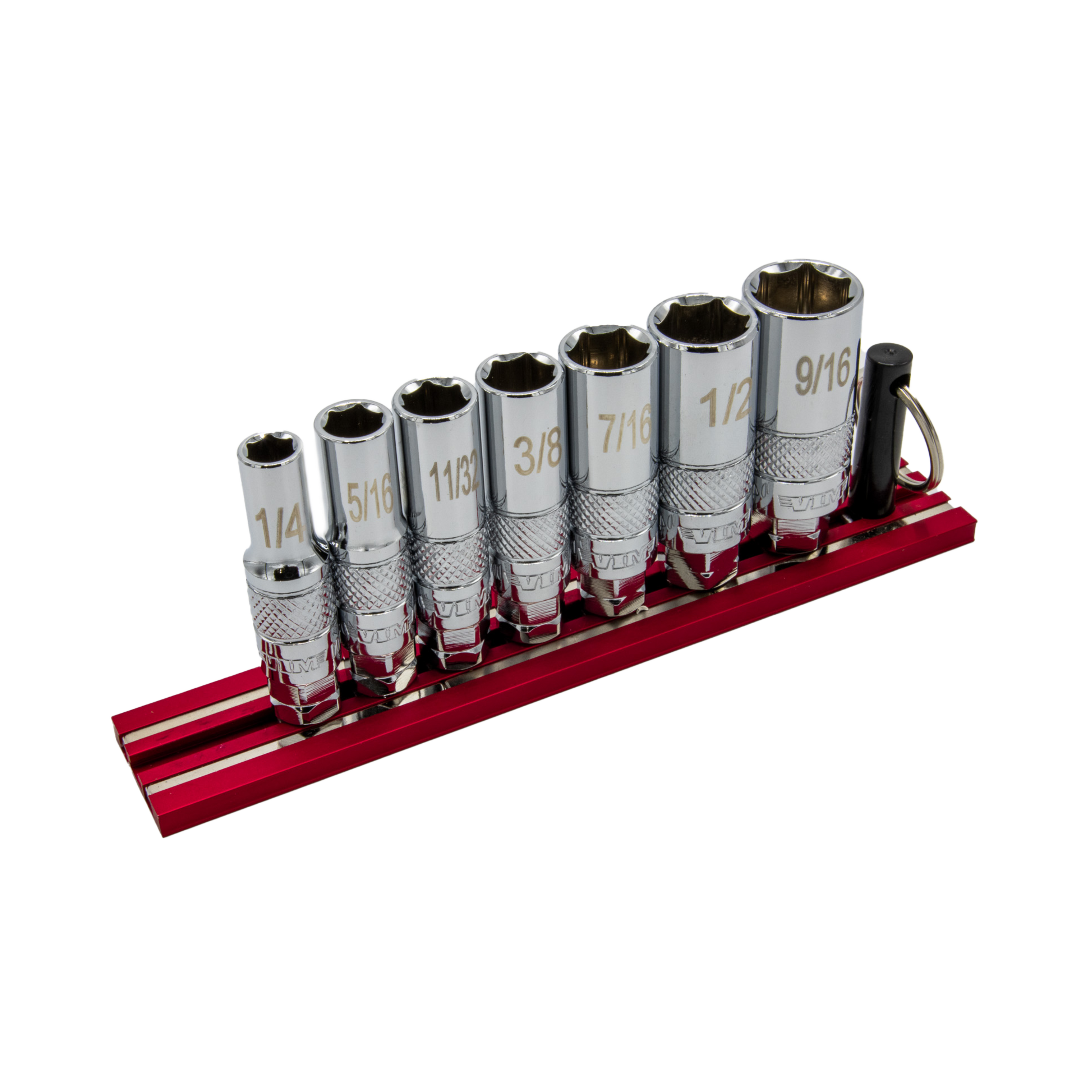 VIM Tools - Dual Drive Deep SAE Socket Set – 1/4" Square Drive, 11mm & 13mm Hex Outer Drive (1/4" - 9/16")