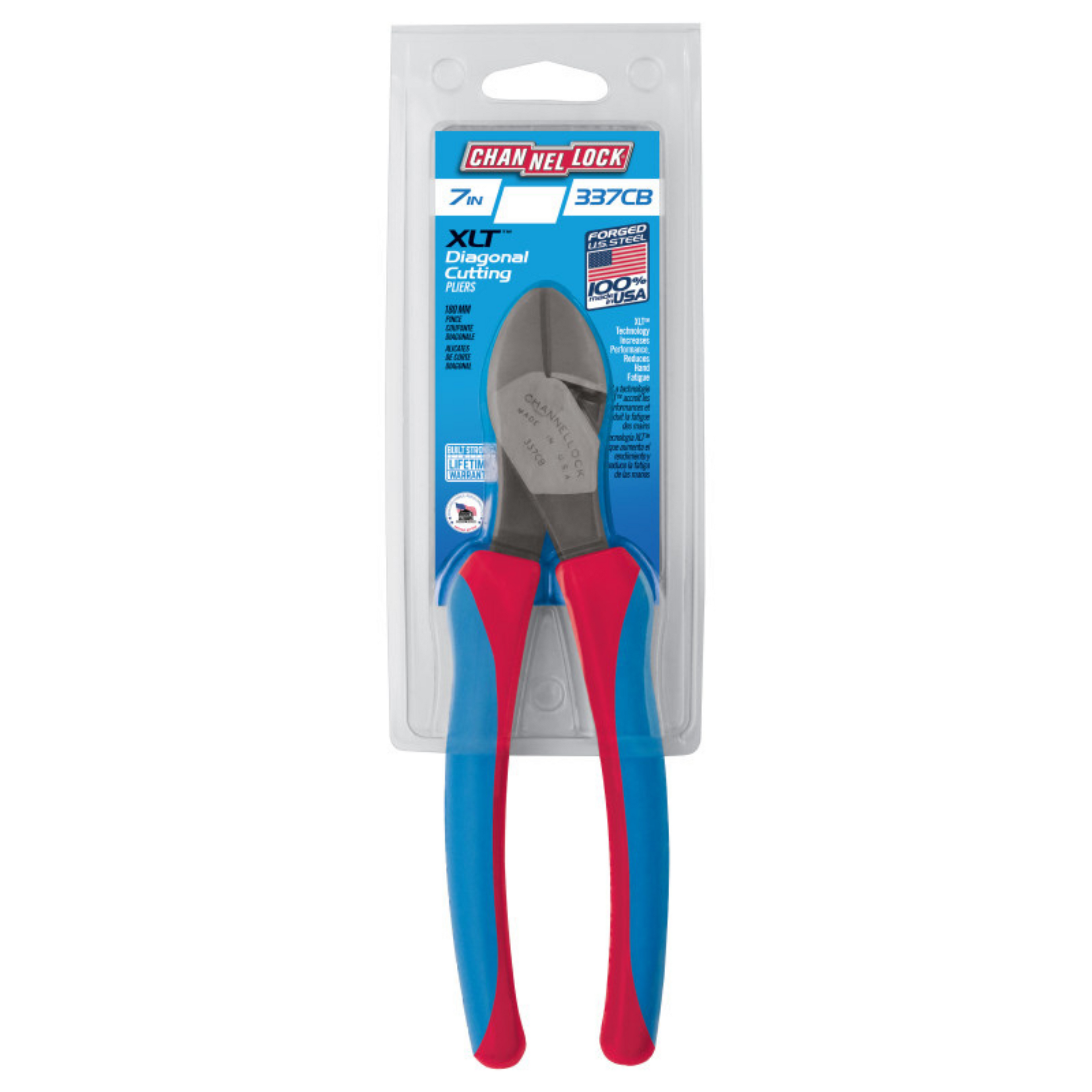 Channellock 7" Code Blue® XLT™ Diagonal Lap Joint Cutting Pliers