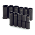SK Tools USA - 11 Piece 1/2" Drive 6 Point Fractional Deep Impact Socket Set