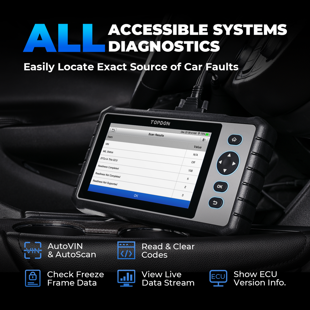 TOPDON Scan Tool 7" Tablet w/28 Service Functions