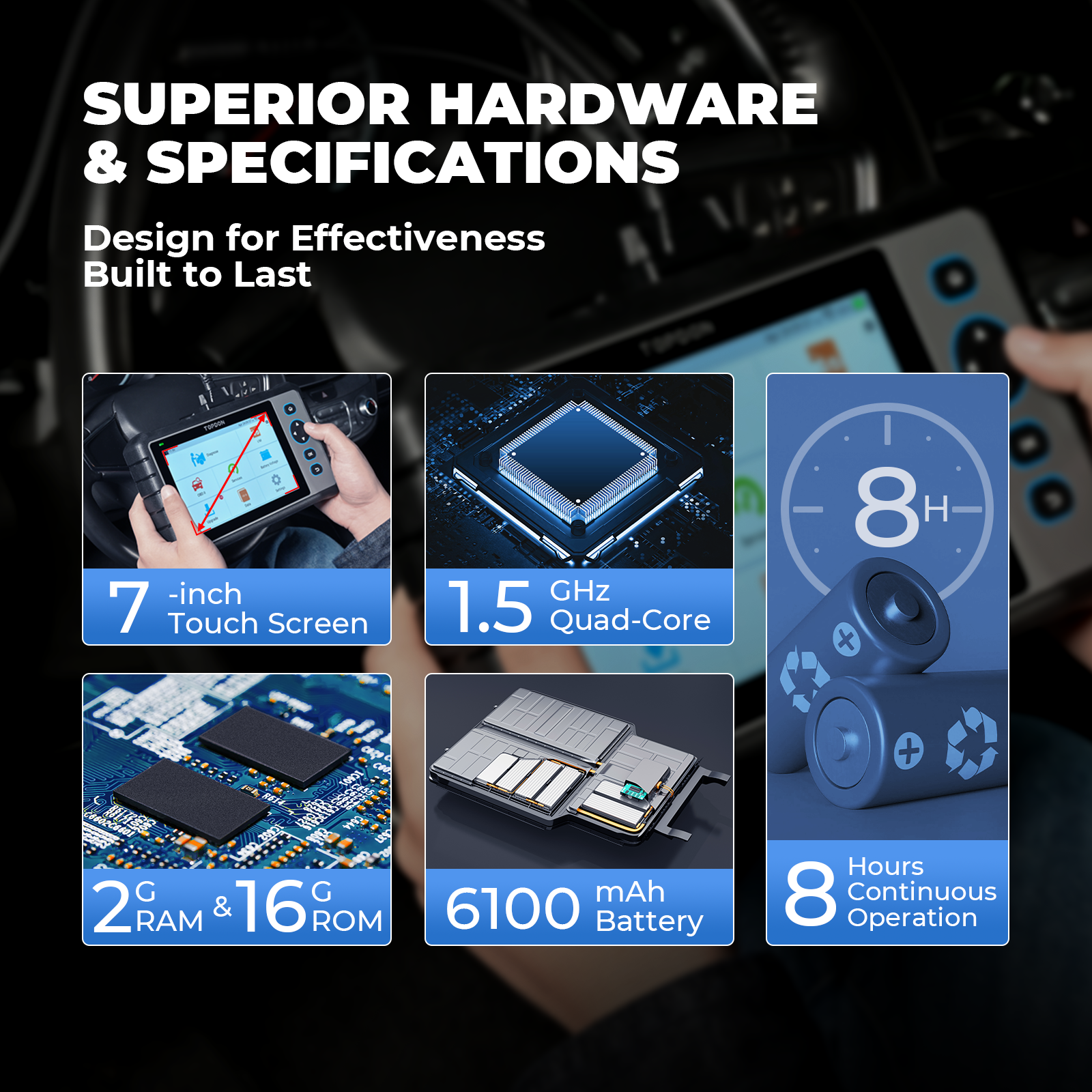 TOPDON Scan Tool 7" Tablet w/28 Service Functions