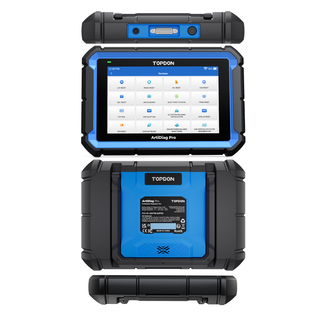 TOPDON 7" Scan Tool w/Service Functions & Bi-Directional Controls